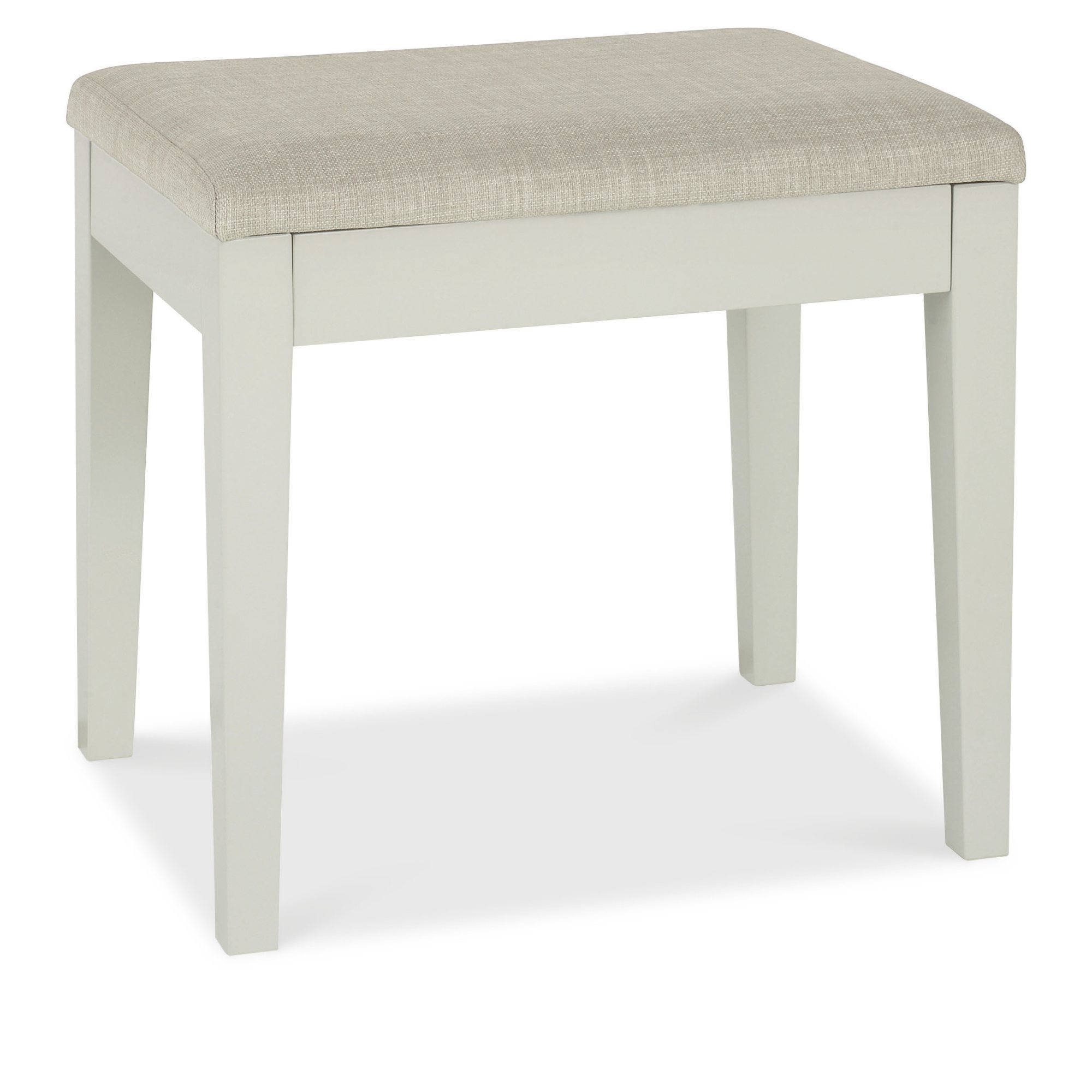Palmer - Soft Grey Vanity Stool in Grey Fabric
