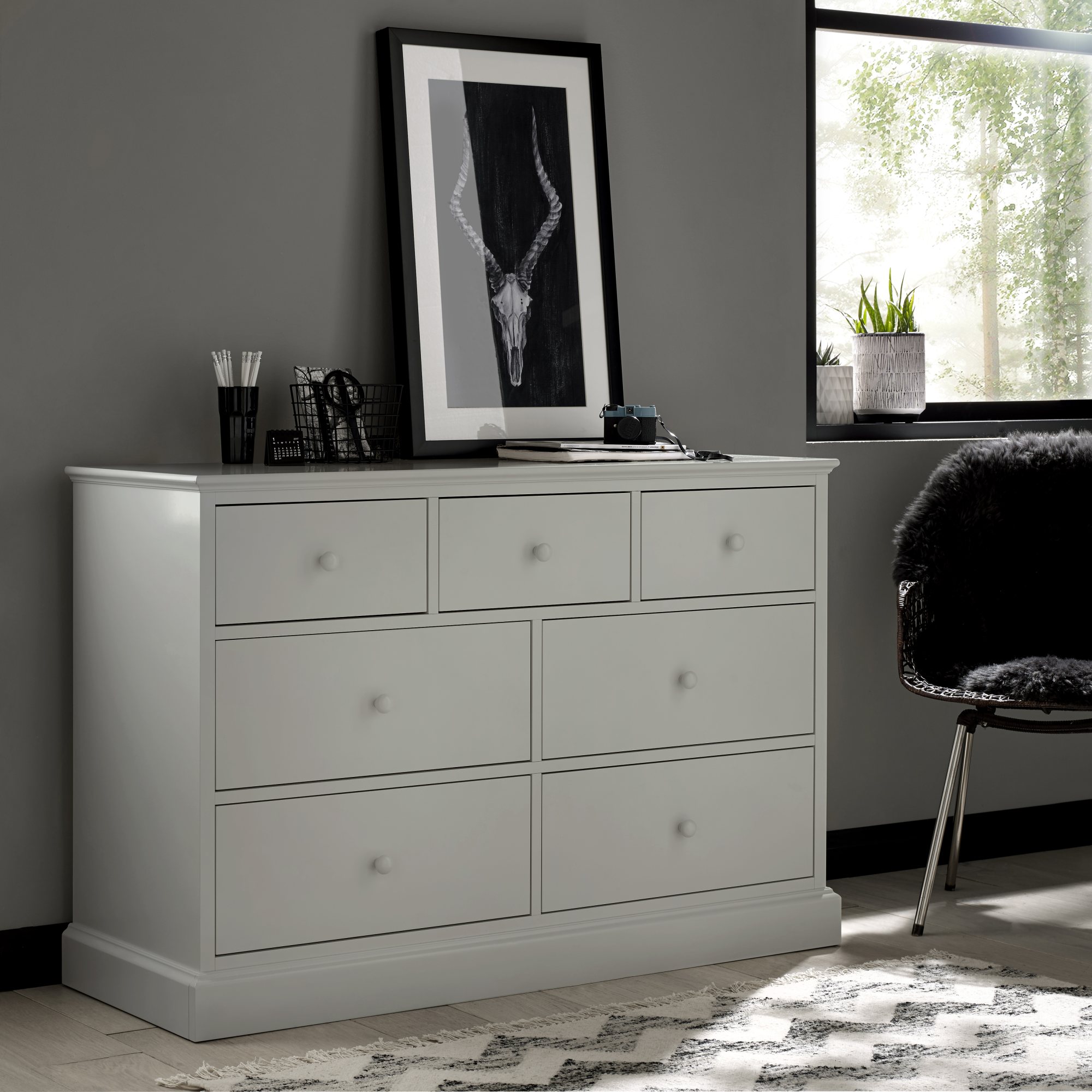 Palmer Soft Grey 3+4 Drawer Chest