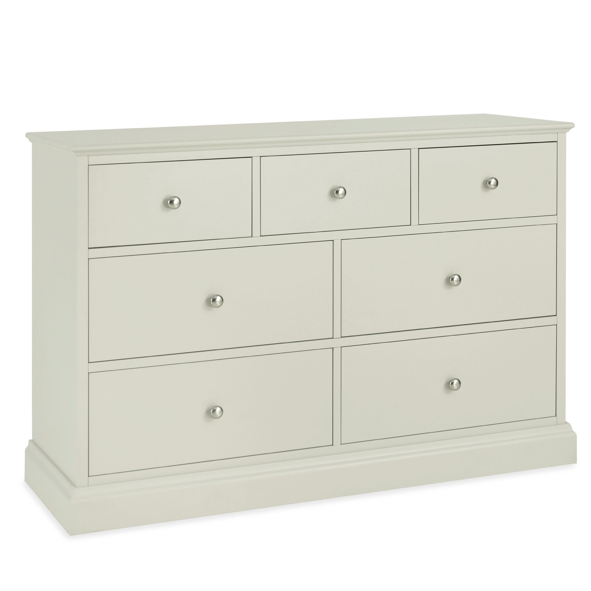 Palmer - Soft Grey 7 Drawer Wide Chest