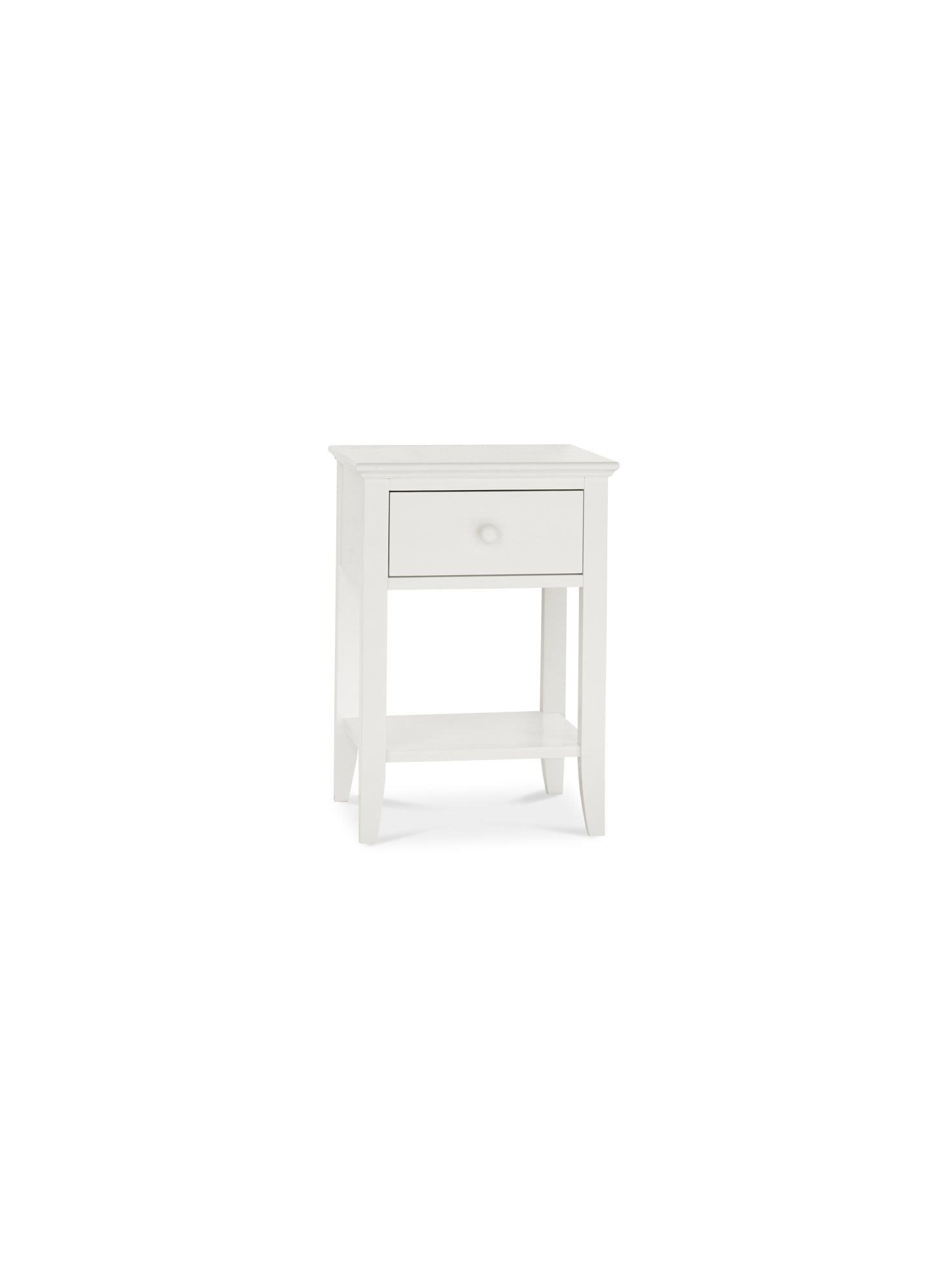 Palmer - White 1 Drawer Bedside Table