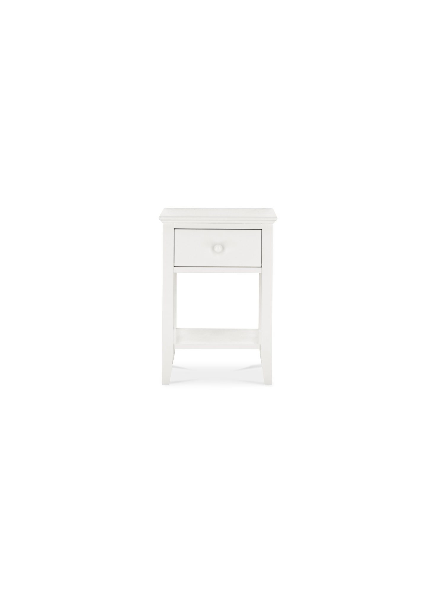 Palmer - White 1 Drawer Bedside Table