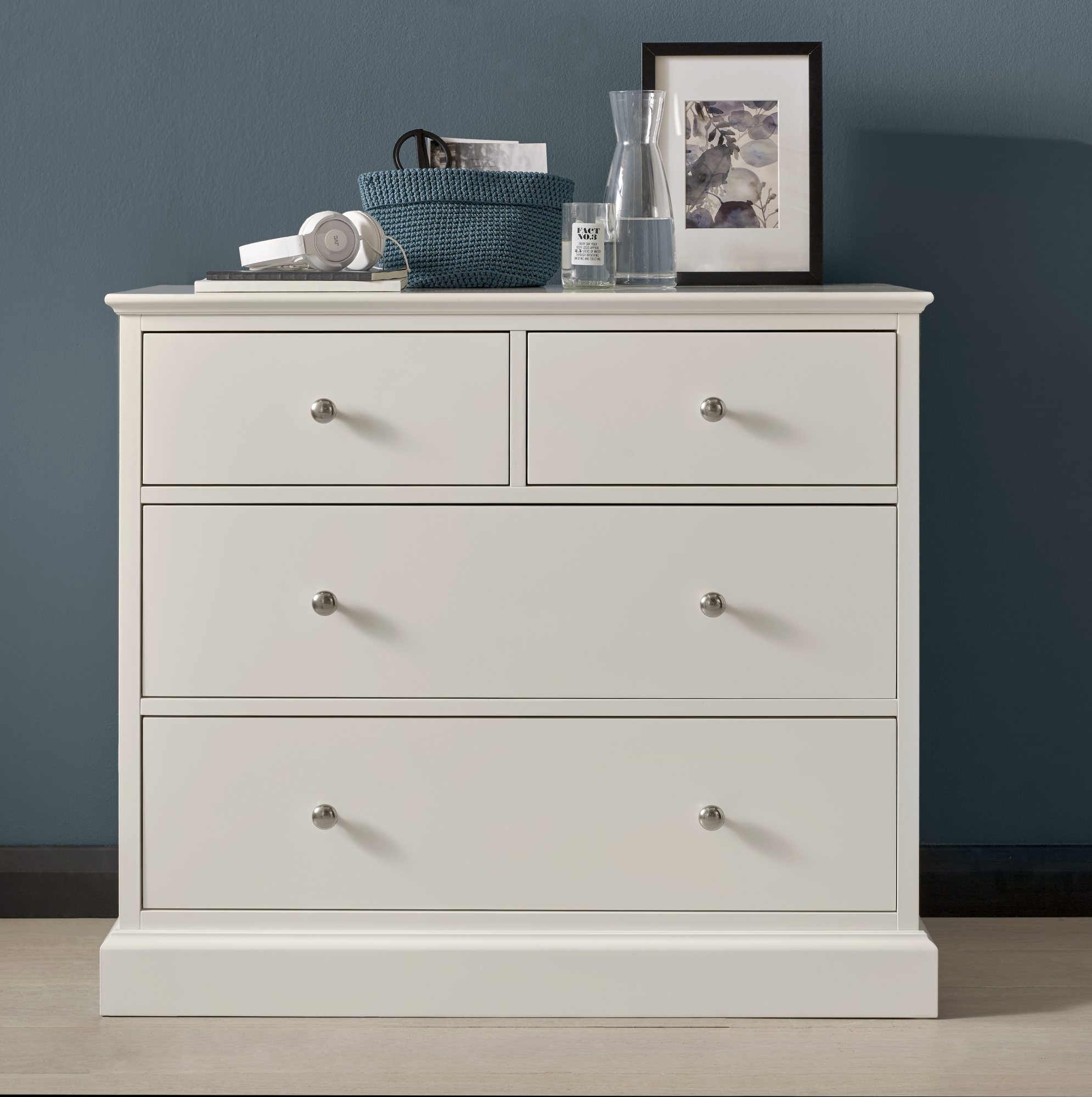 Palmer White 2+2 Drawer Chest