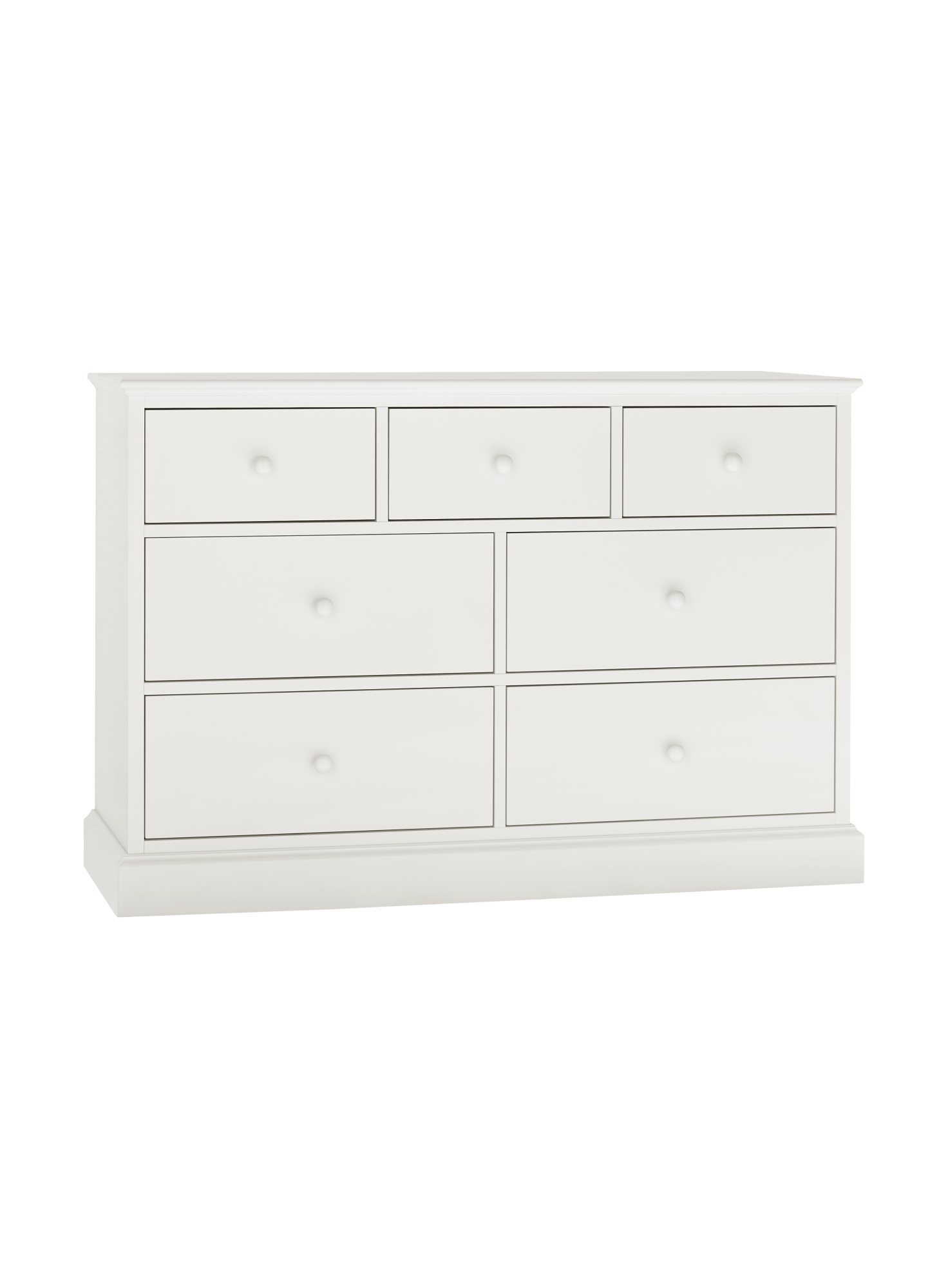 Palmer - White 7 Drawer Wide Chest