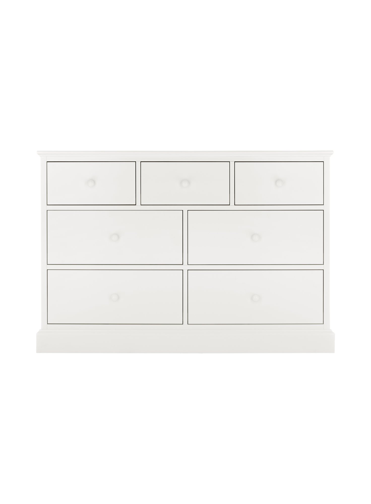 Palmer - White 7 Drawer Wide Chest