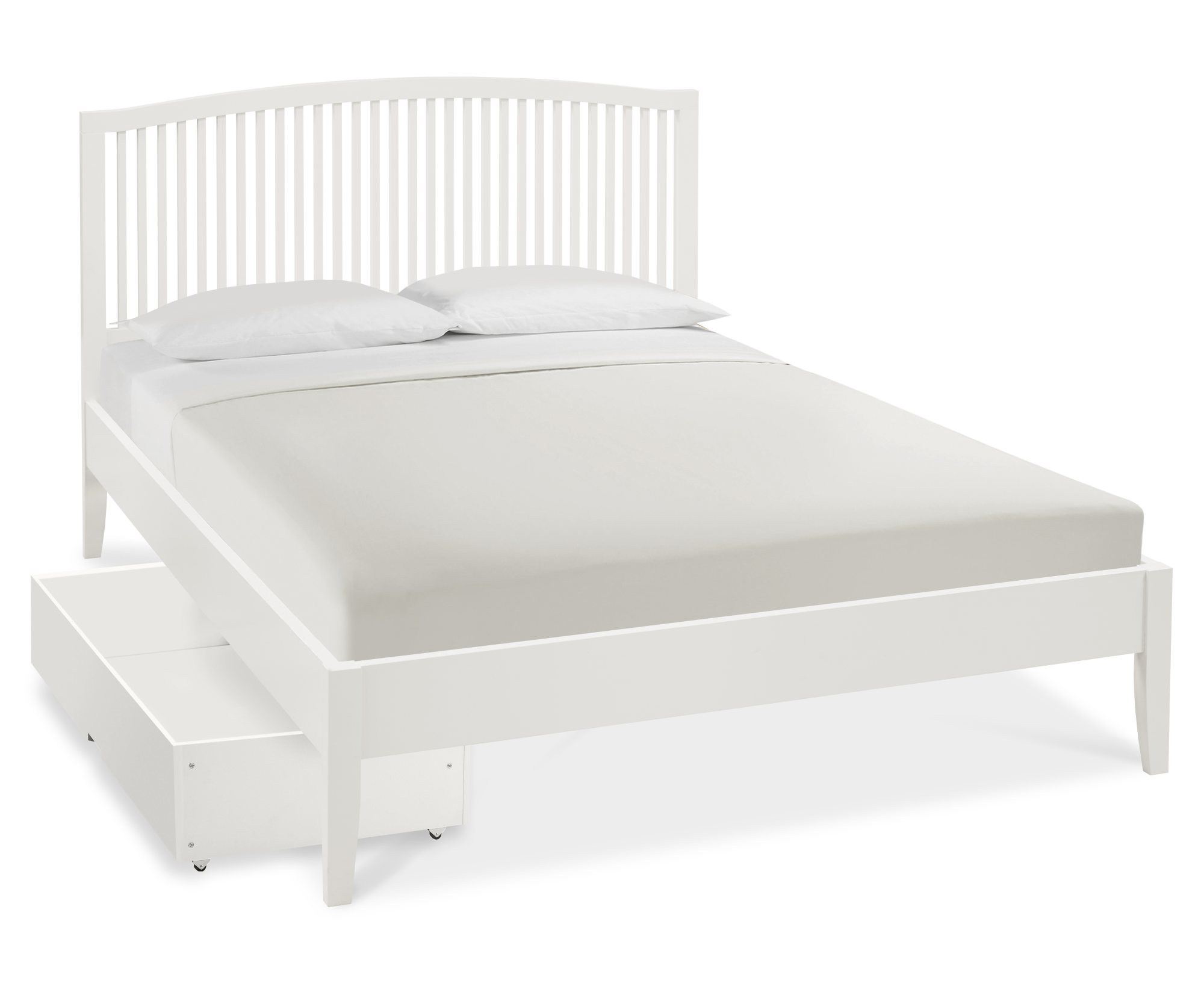 Palmer - White Double Bed Frame 135cm