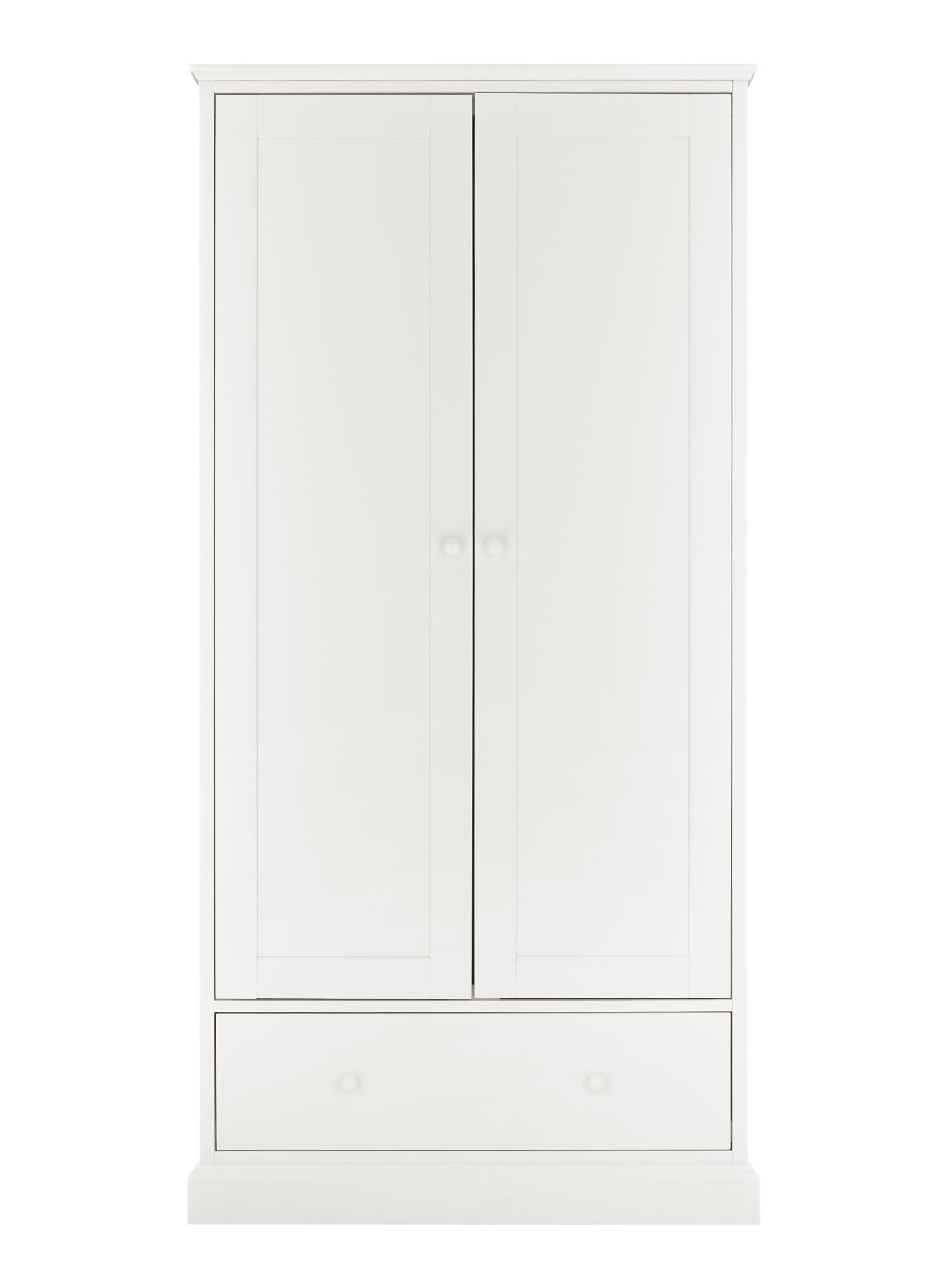 Palmer - White Double Wardrobe