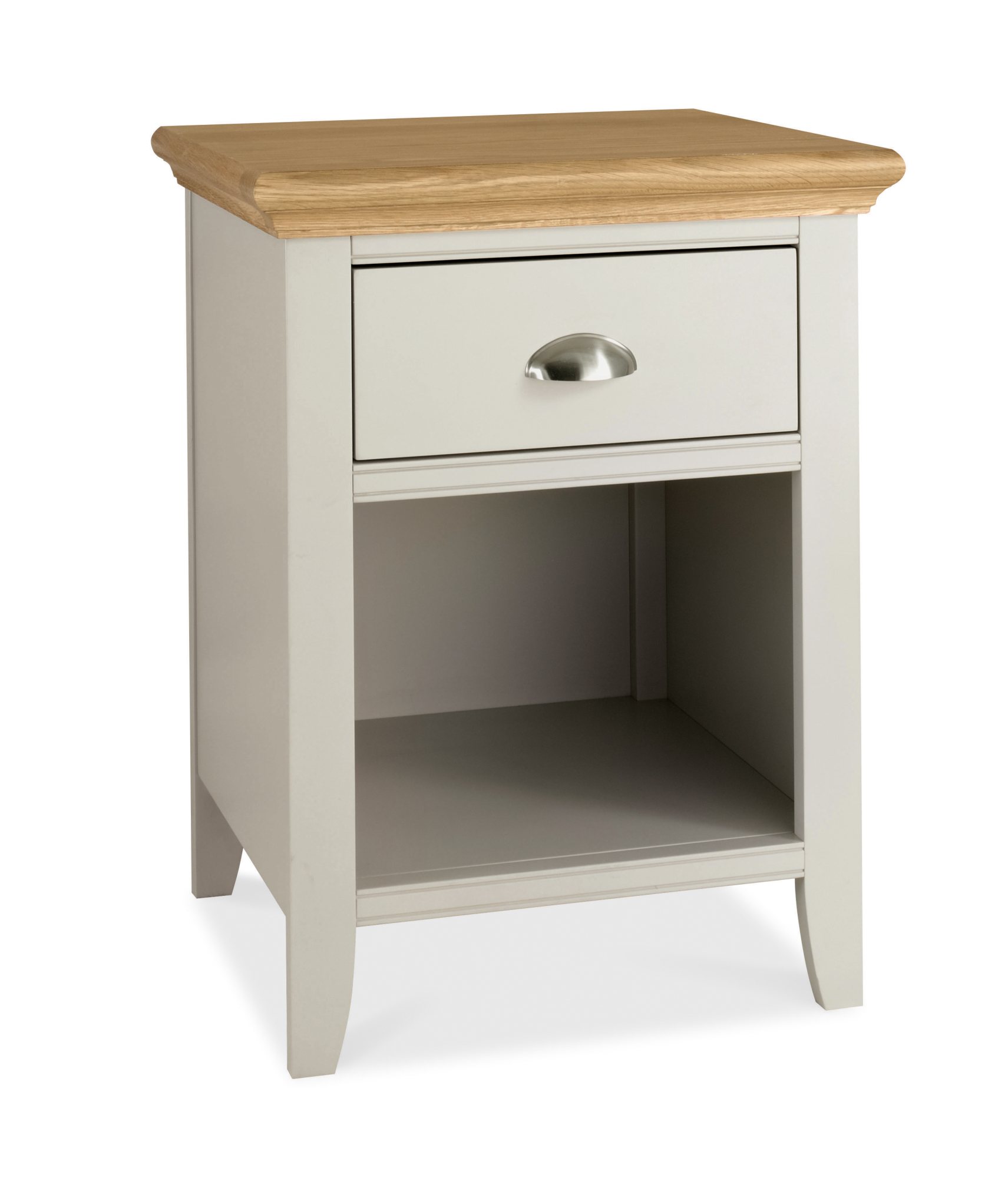 Colman Soft Grey & Pale Oak 1 Drawer Nightstand