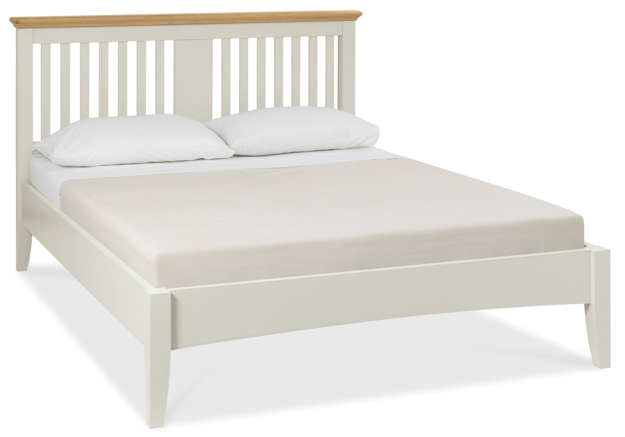 Colman Soft Grey & Pale Oak Bedstead Double 135cm