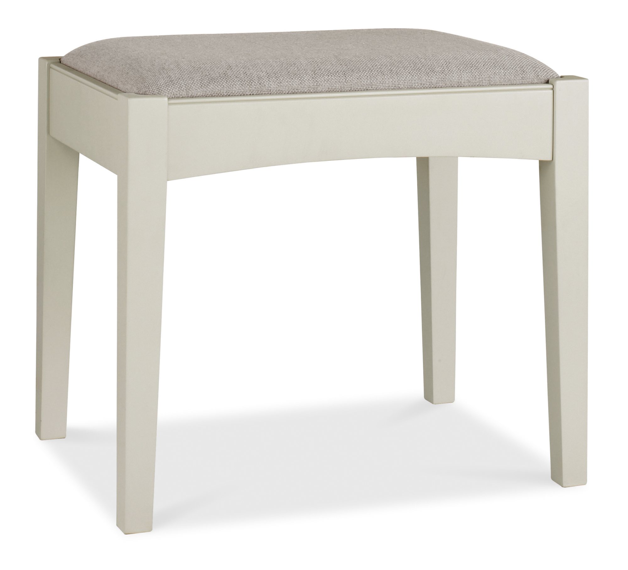 Colman - Soft Grey Vanity Stool in Grey Fabric