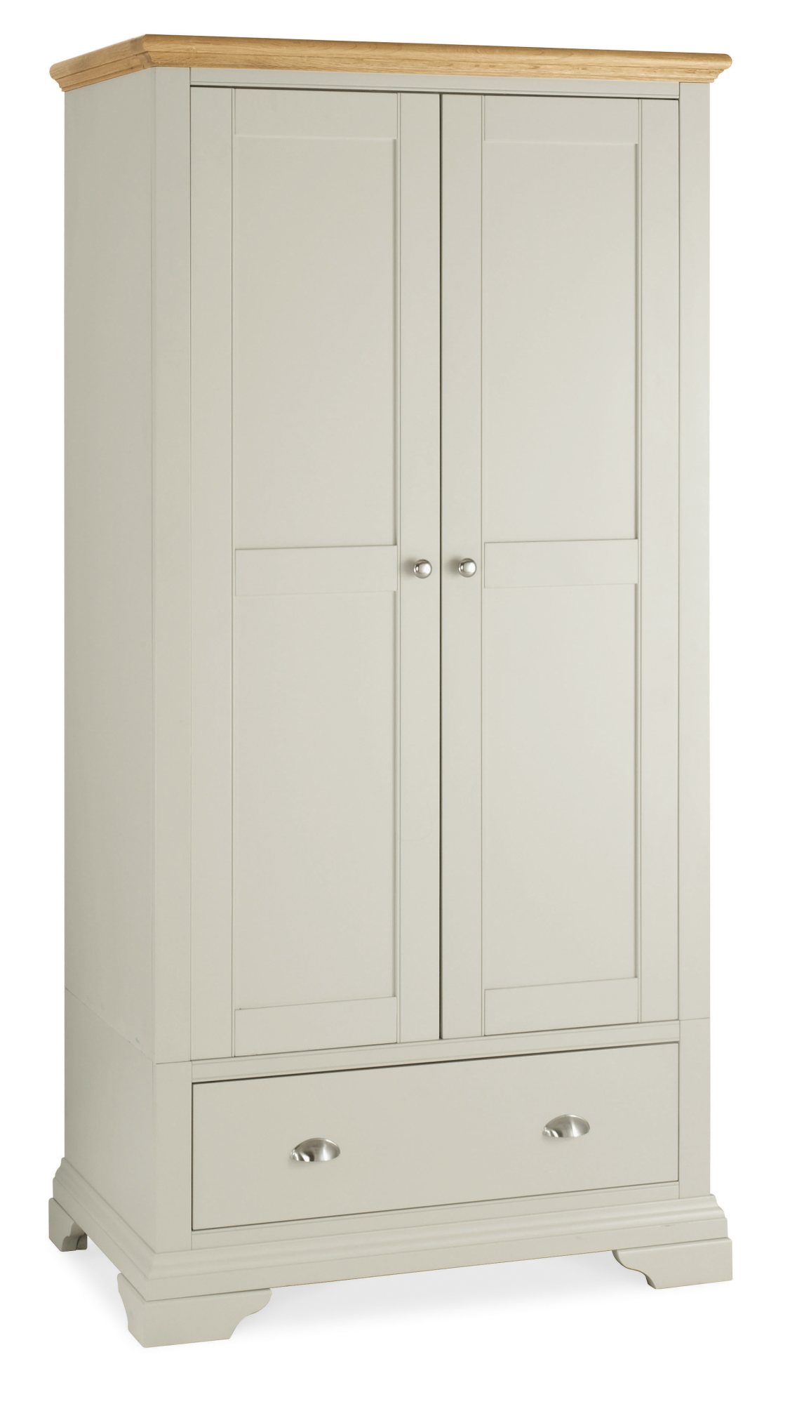 Colman Soft Grey & Pale Oak Double Wardrobe