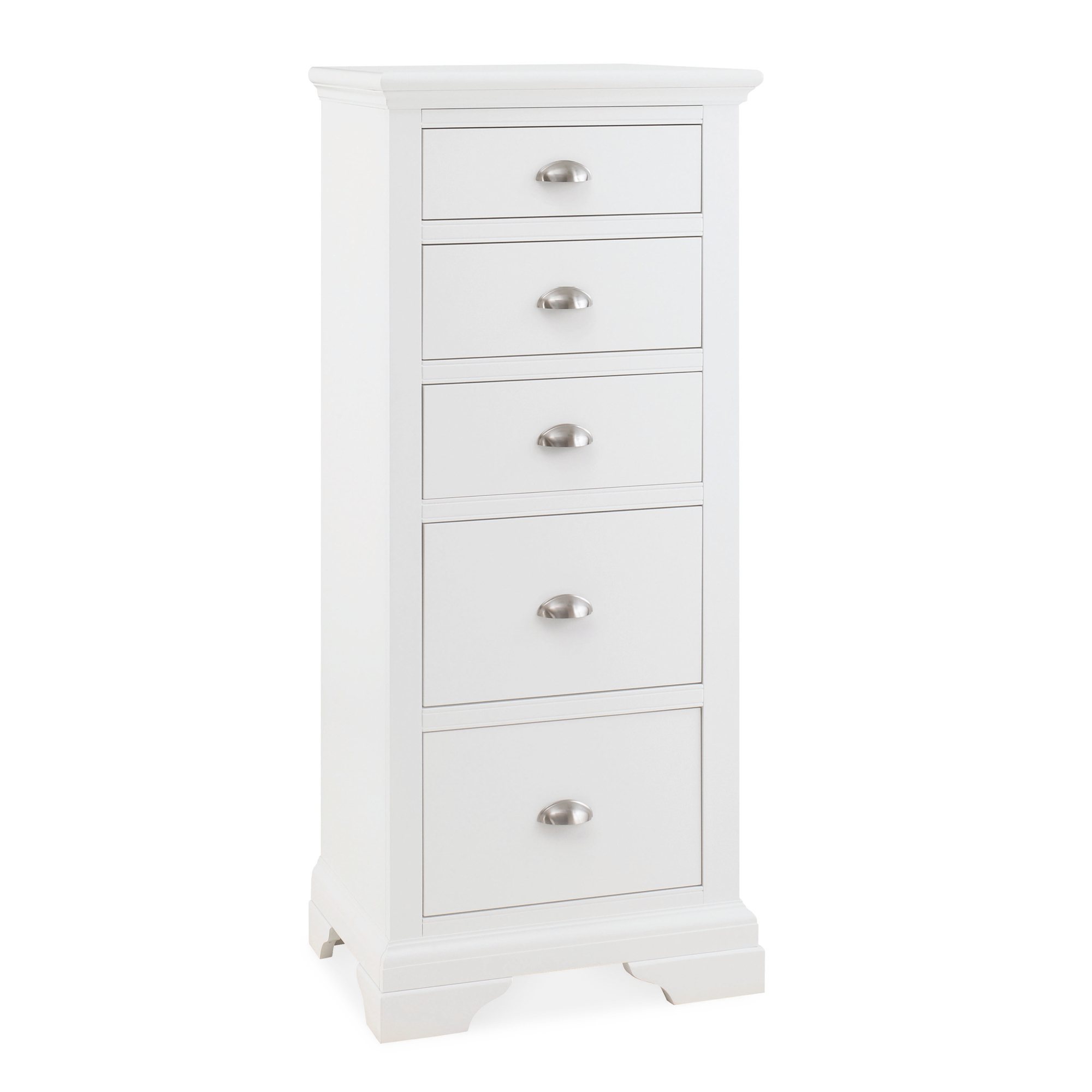 Colman White 5 Drawer Tall Chest