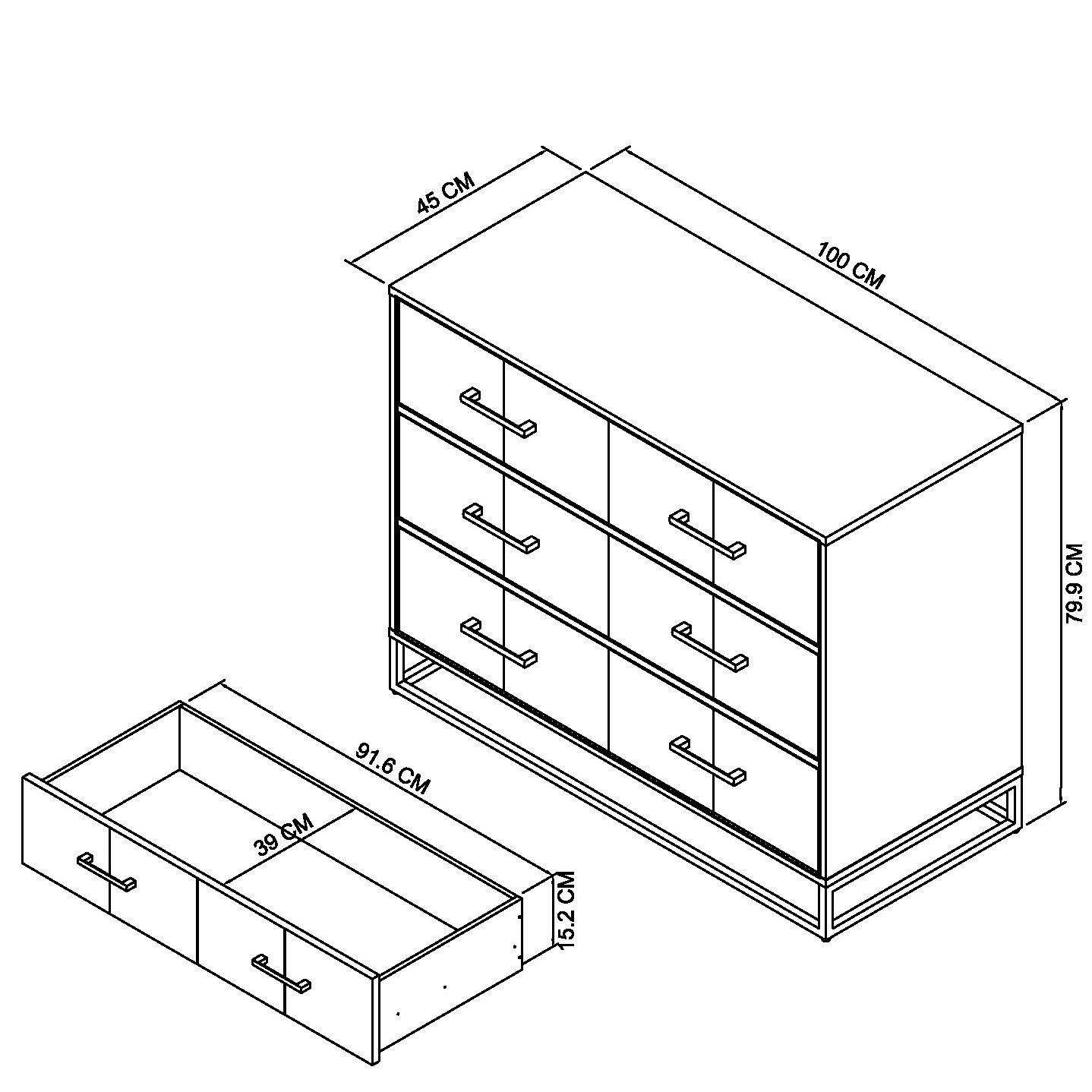 Varo - Rustic Oak 3 Drawer Chest