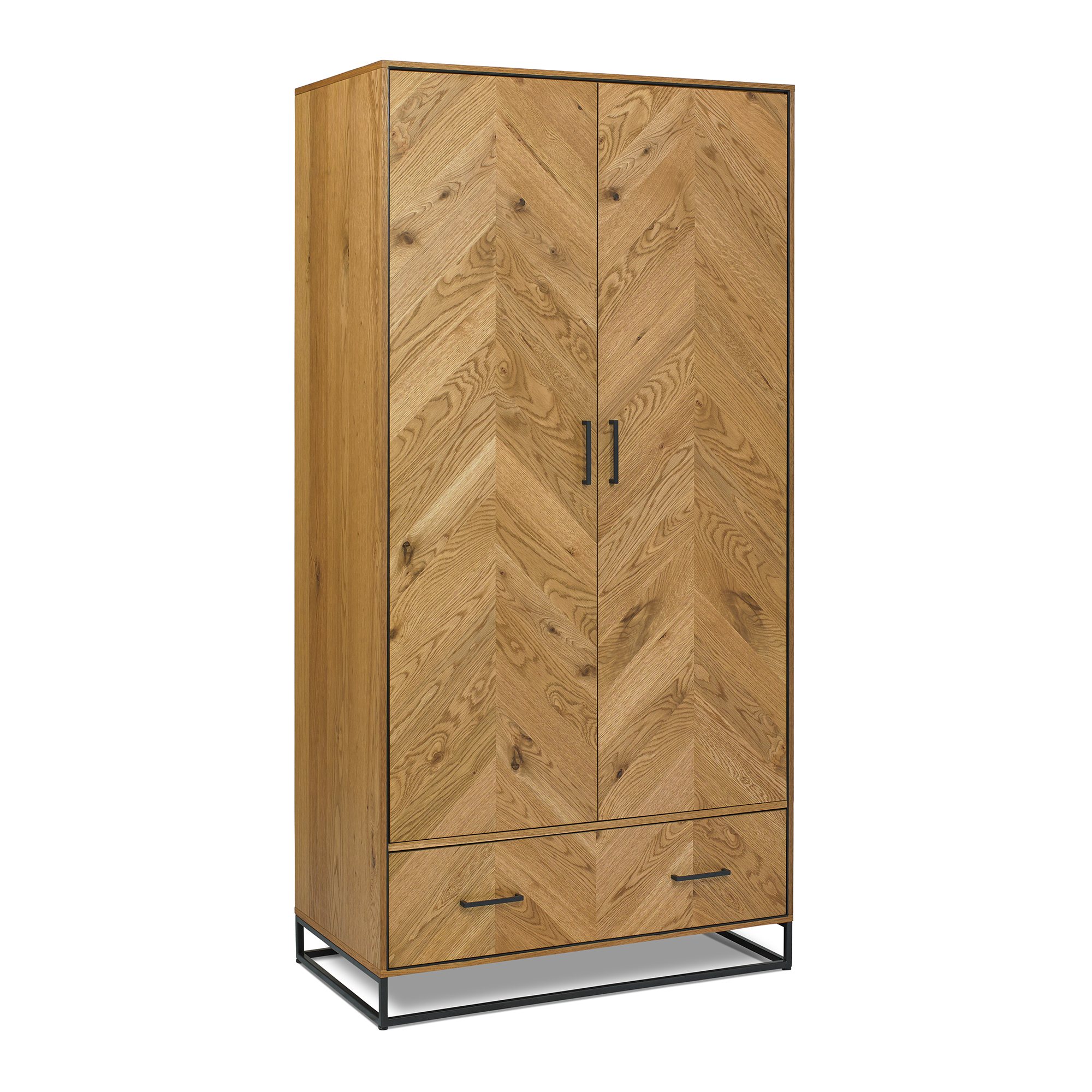 Varo - Rustic Oak Double Wardrobe