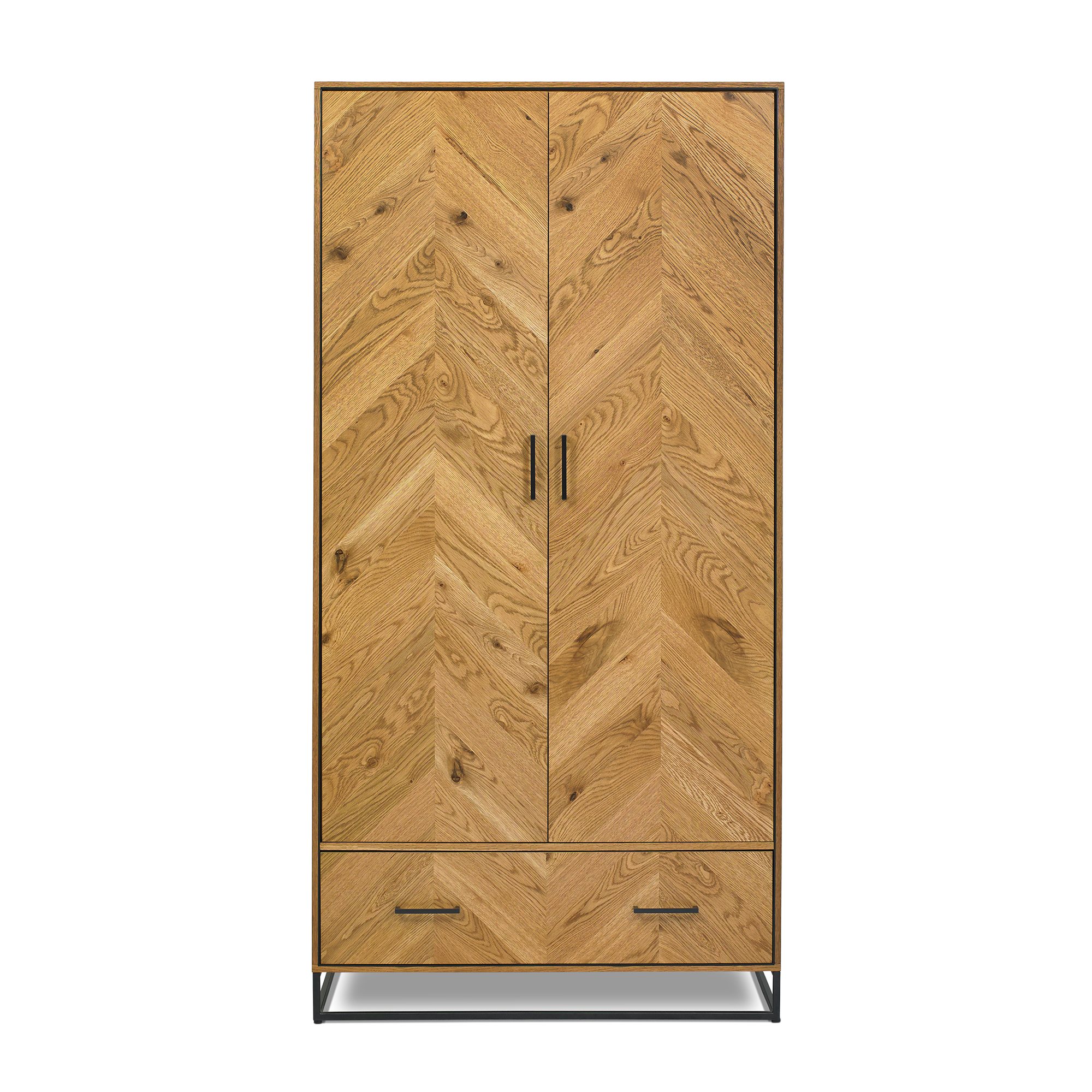 Varo - Rustic Oak Double Wardrobe