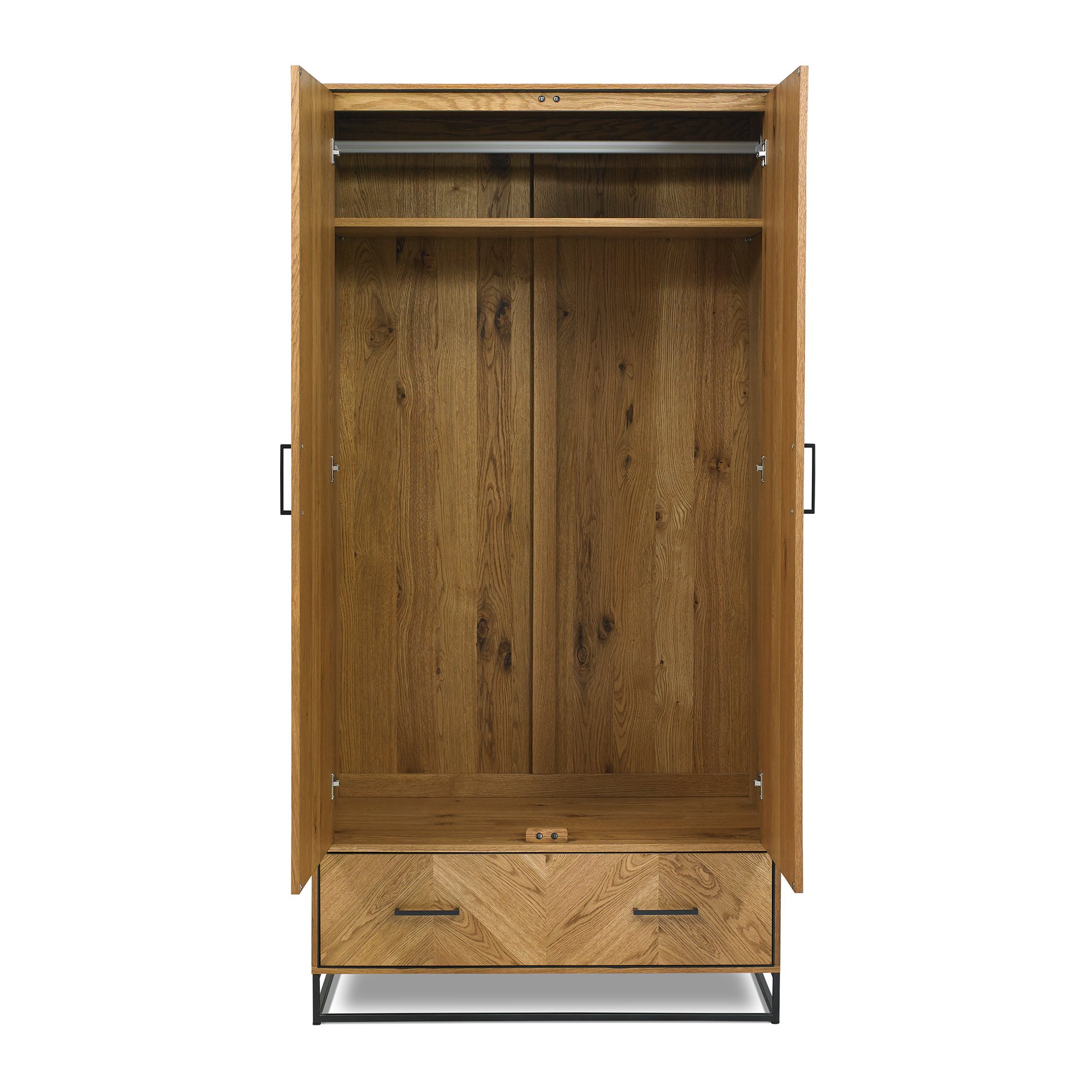 Varo - Rustic Oak Double Wardrobe
