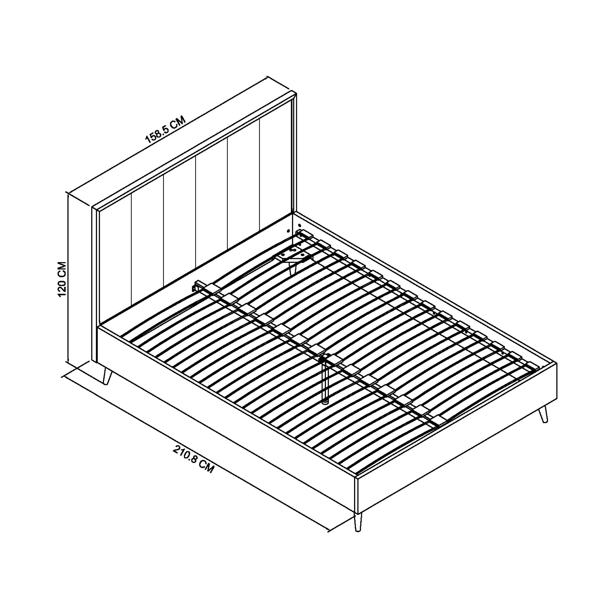 Morreto - Fumed Oak King Bed Frame 150cm