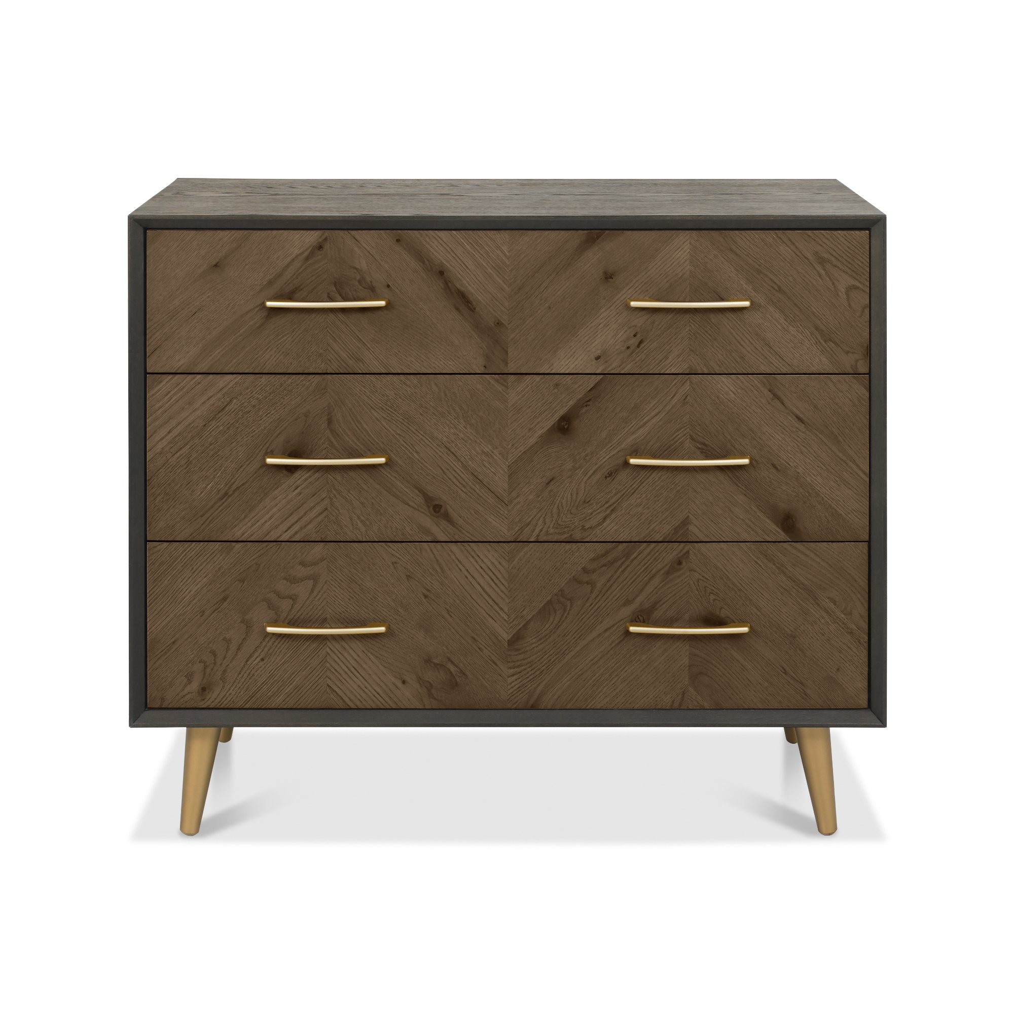 Morreto - Fumed Oak 3 Drawer Wide Chest
