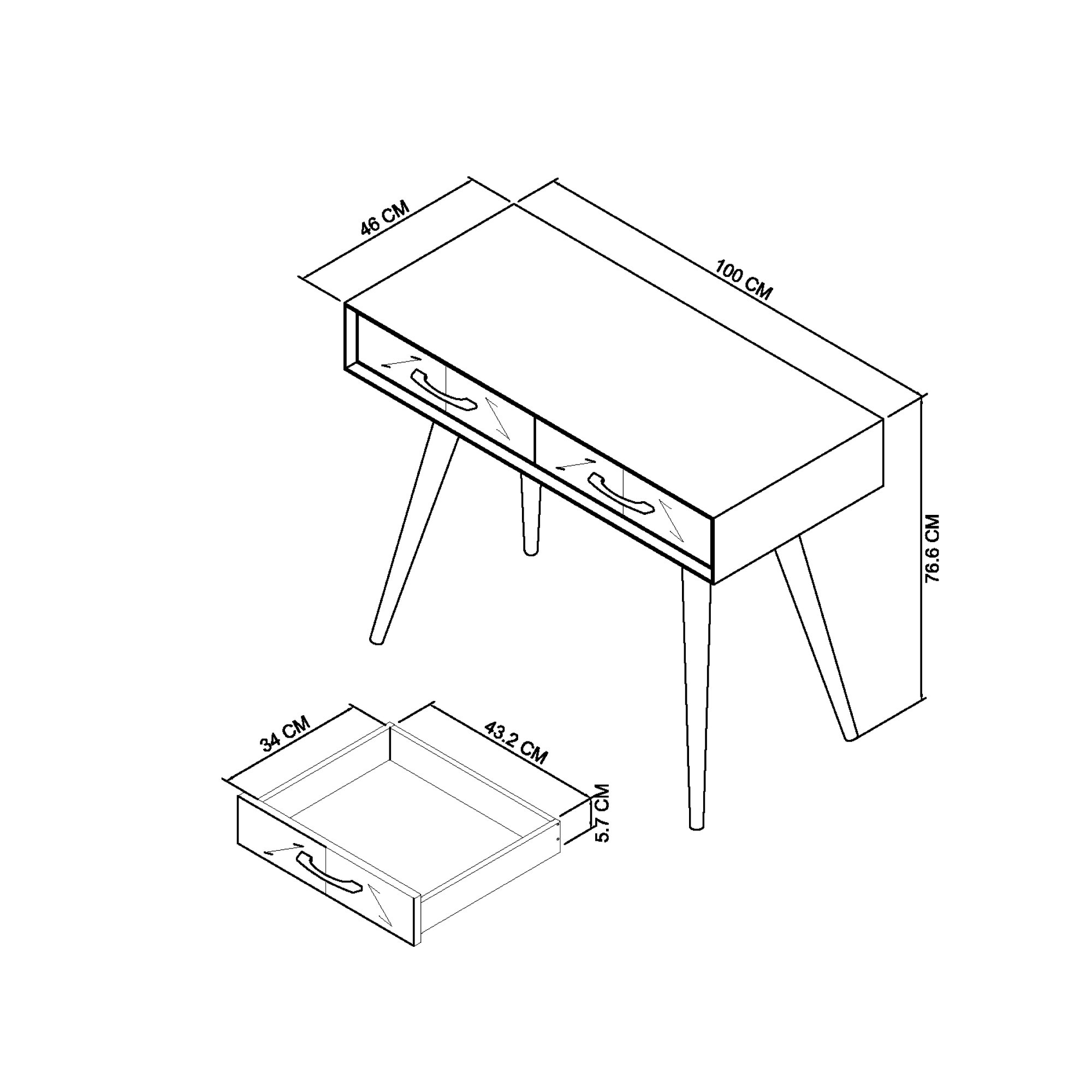 Morreto - Fumed Oak Dressing Table