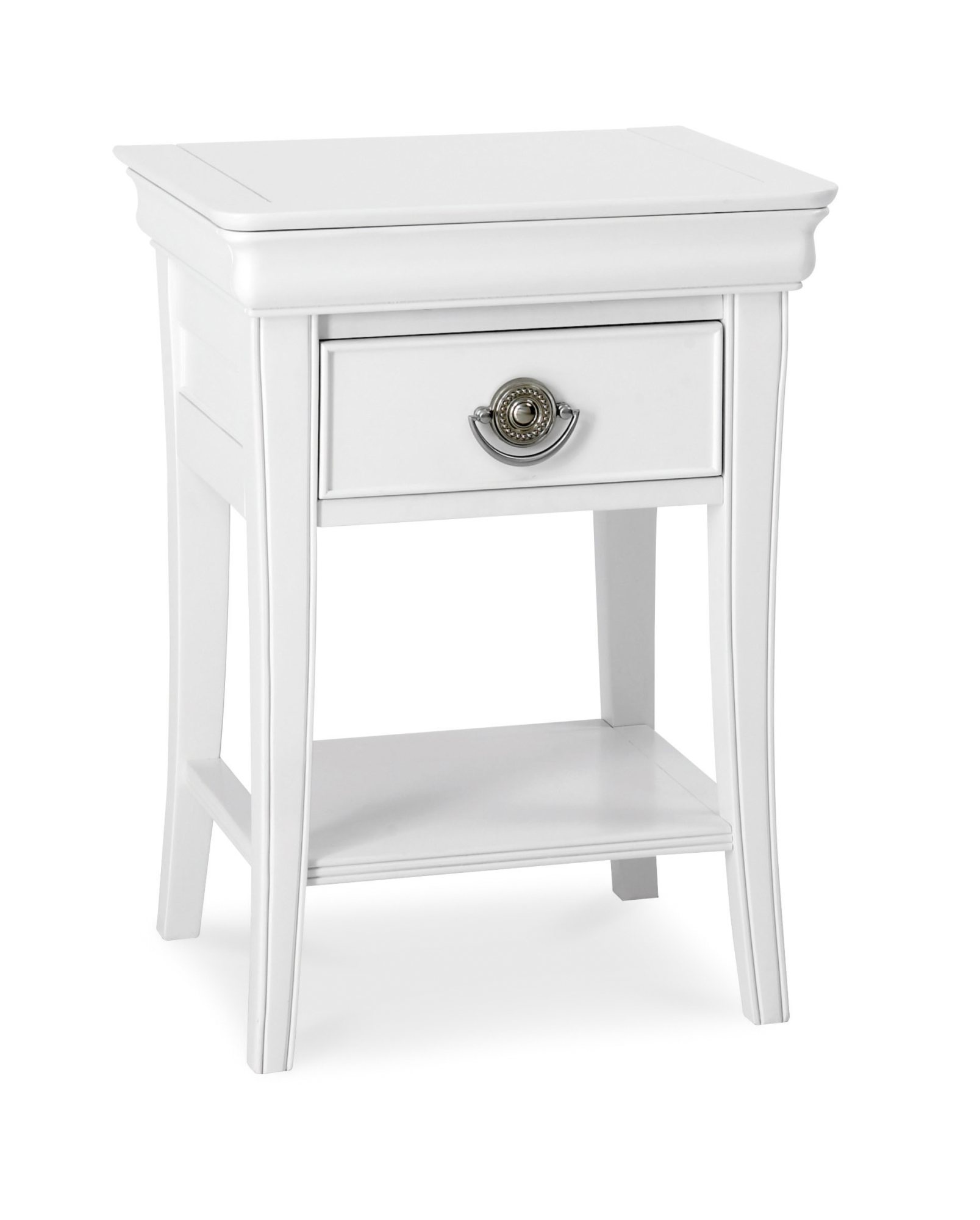 Venet White 1 Drawer Nightstand