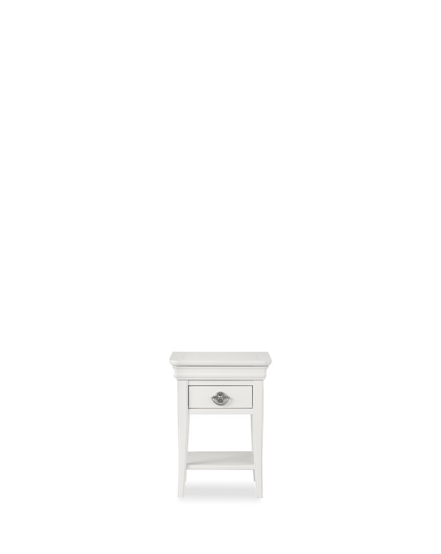 Venet - White 1 Drawer Bedside Table