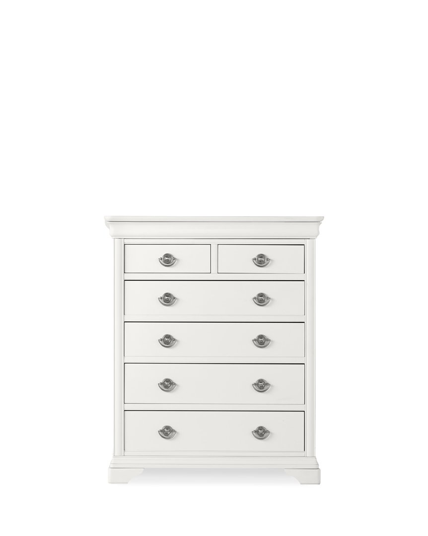 Venet - White 6 Drawer Chest