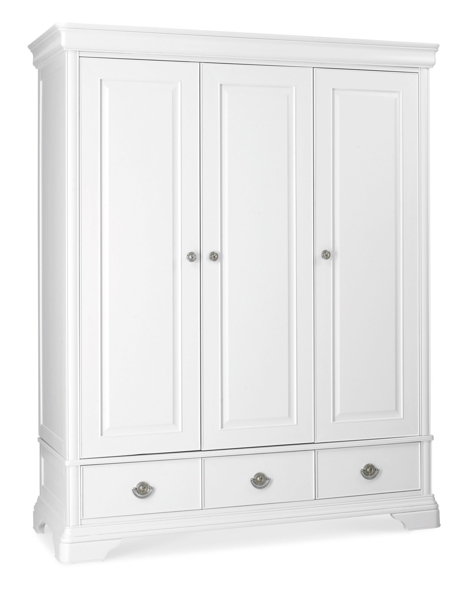 Venet - White Triple Wardrobe