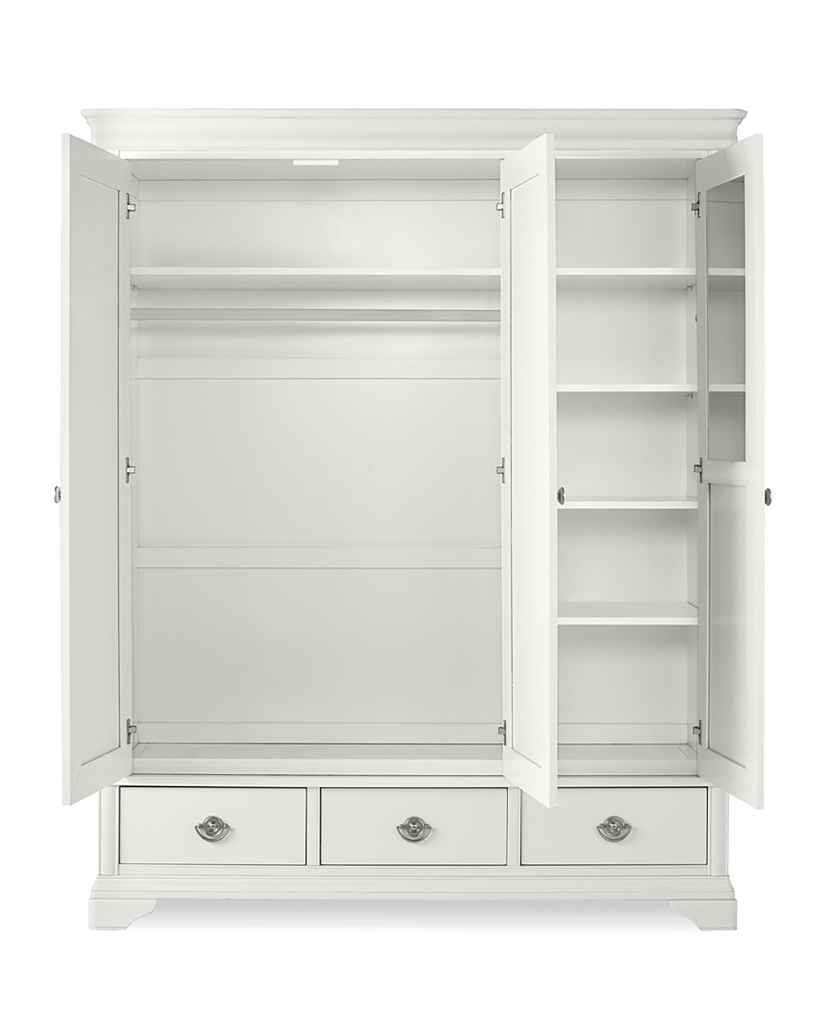 Venet - White Triple Wardrobe