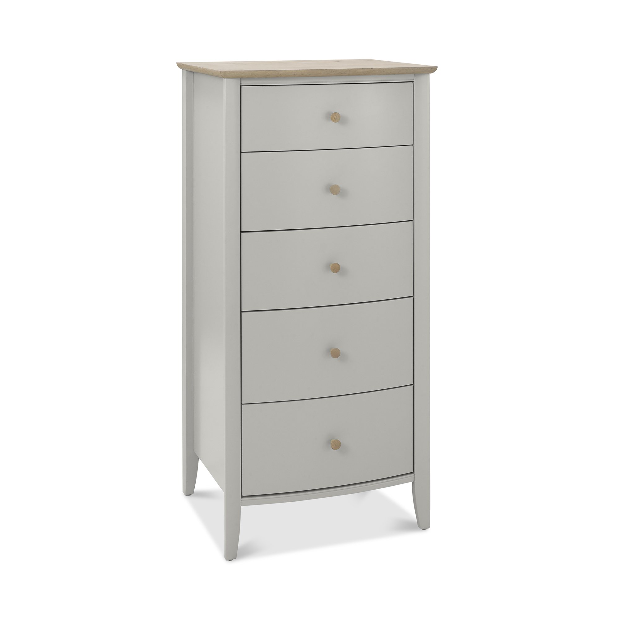 Larsen - Warm Grey 5 Drawer Tall Chest