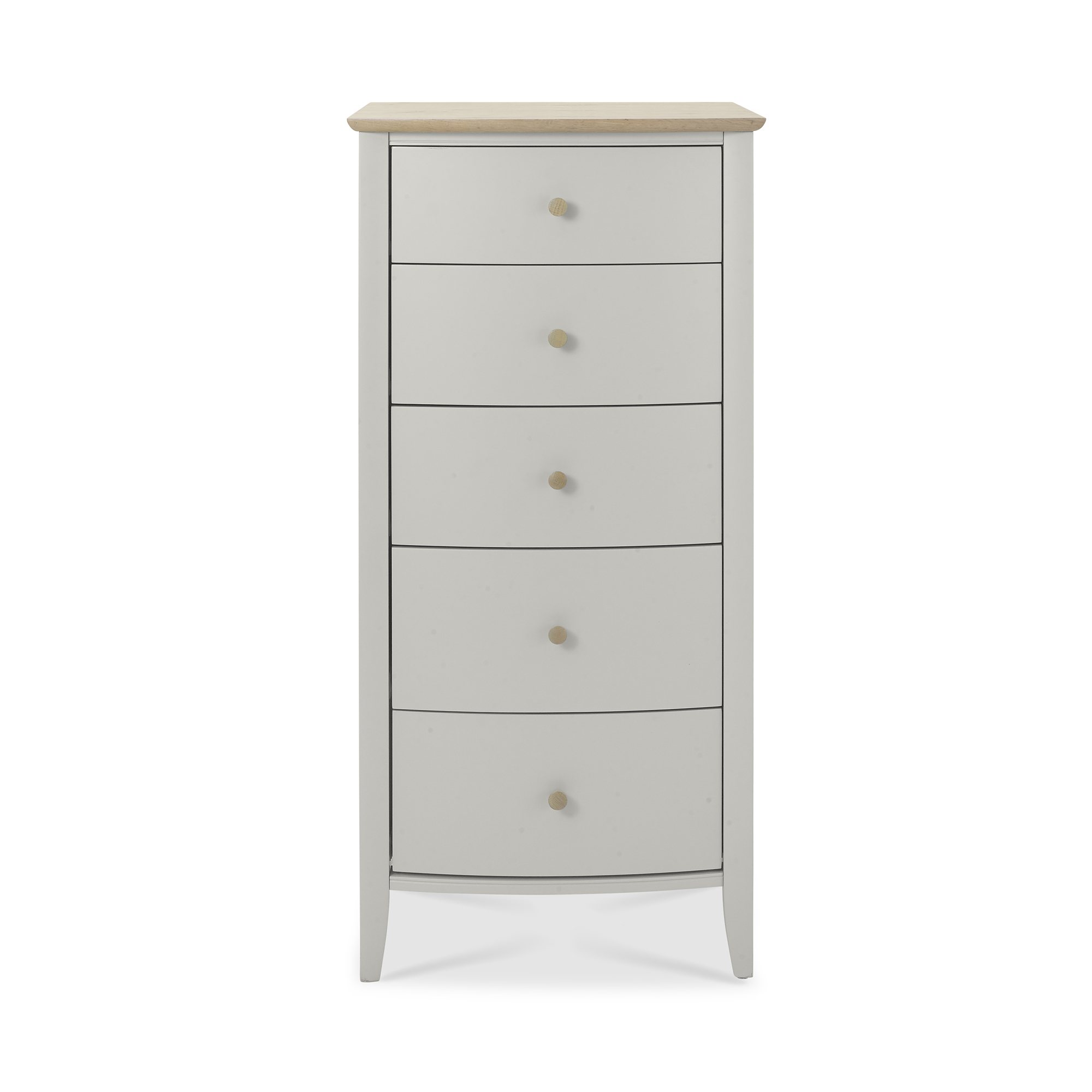 Larsen - Warm Grey 5 Drawer Tall Chest