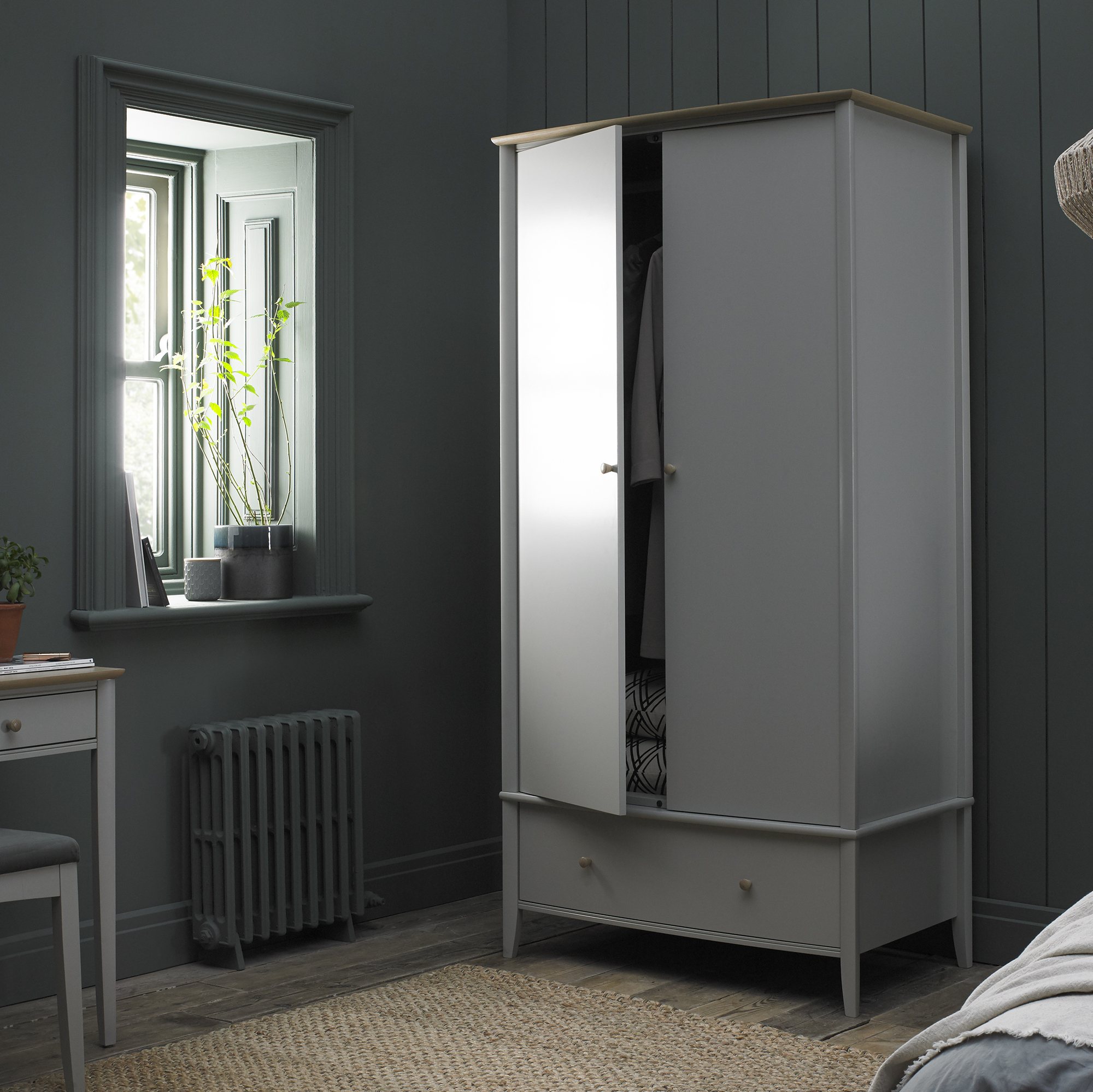 Larsen - Warm Grey Double Wardrobe