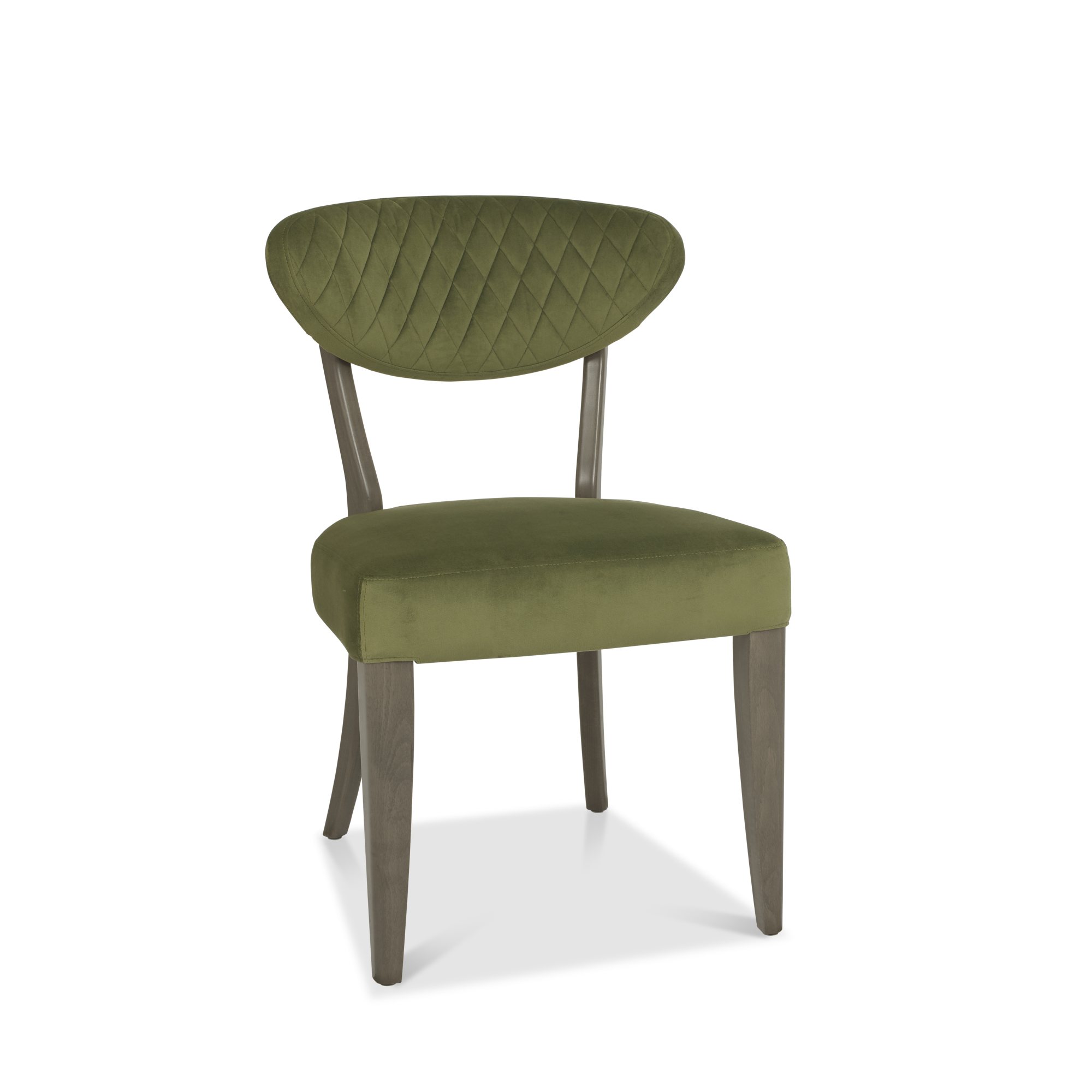 Bosco - Fumed Oak Dining Chair in Cedar Velvet (Pair)