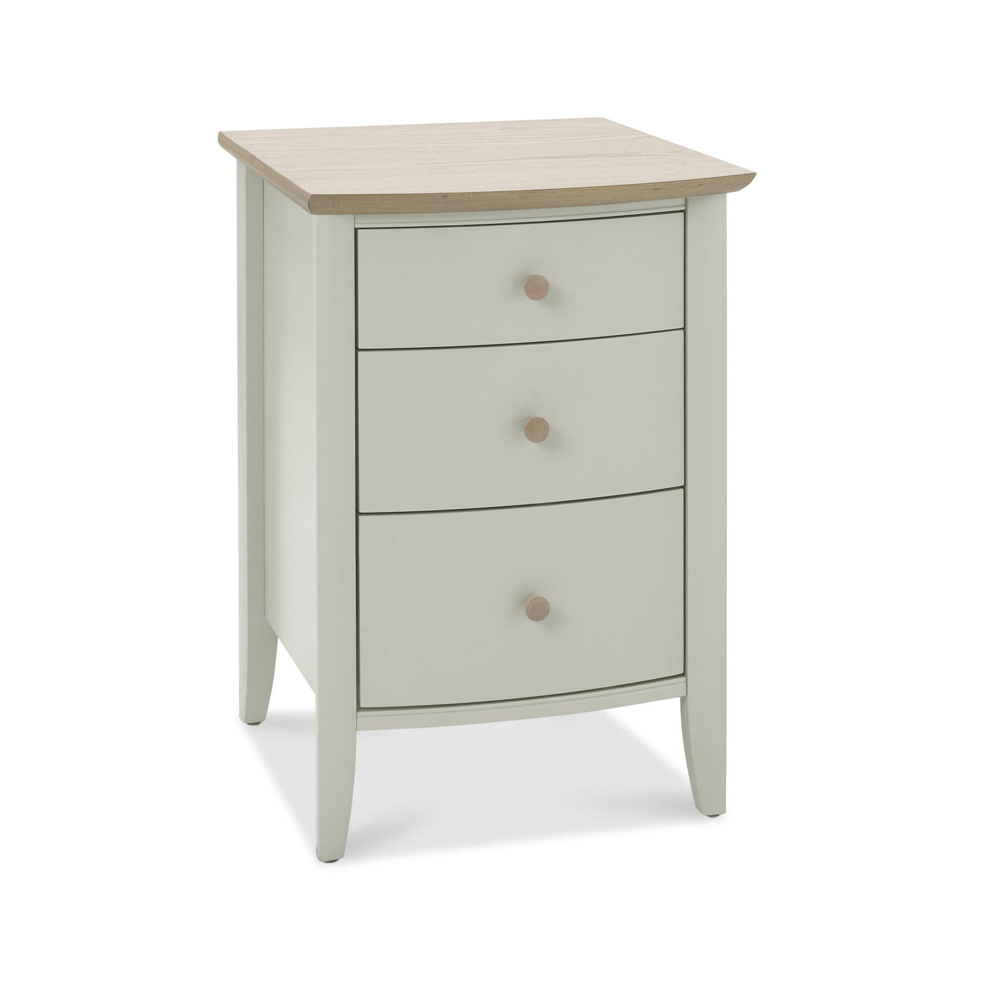 Larsen - Soft Grey 3 Drawer Bedside Table