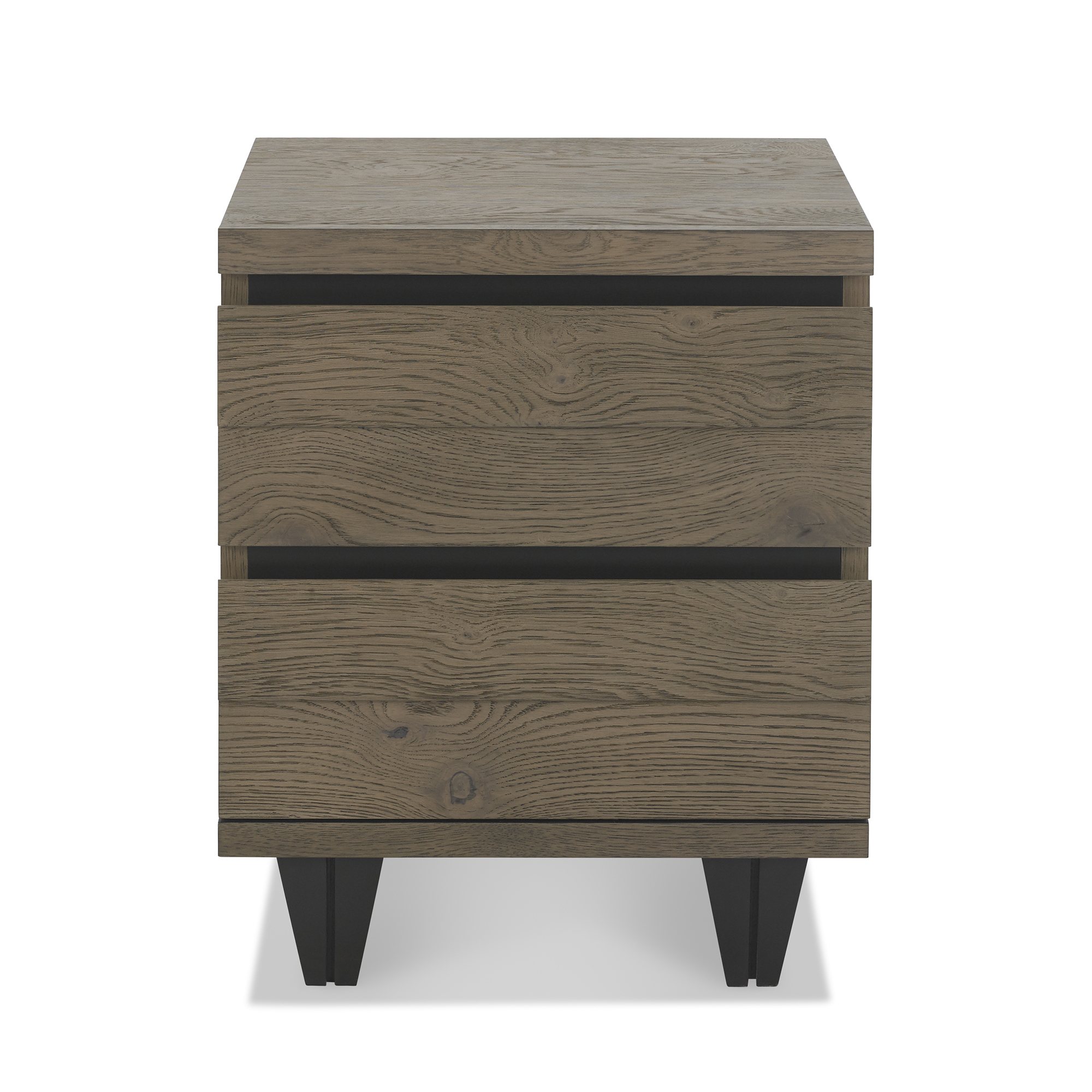 Turner - Weathered Oak 2 Drawer Bedside Table