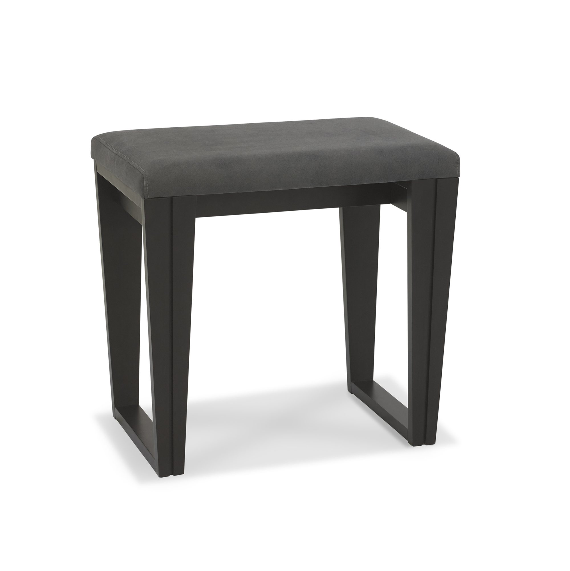 Turner - Peppercorn Vanity Stool in Grey Fabric