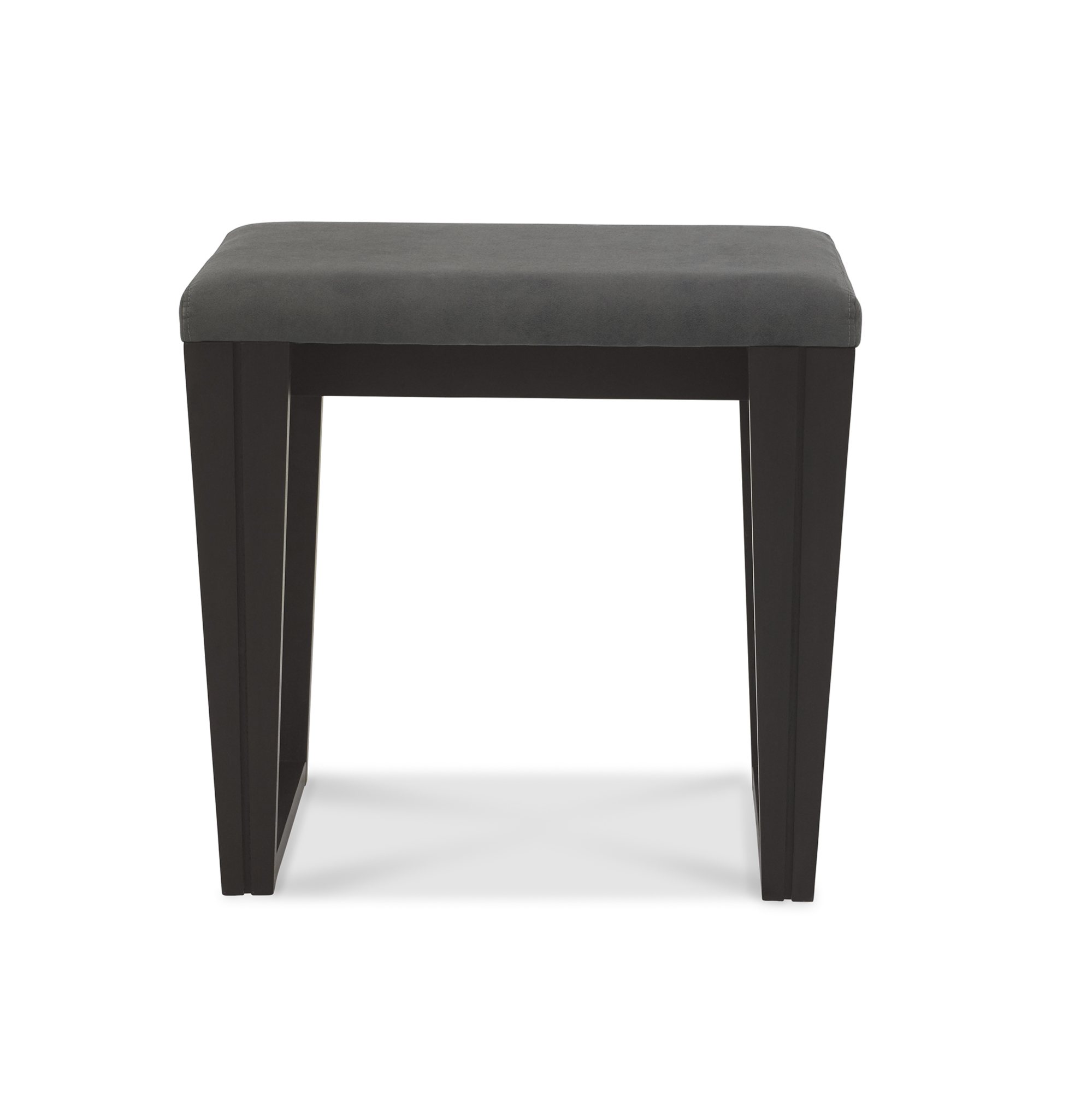Turner - Peppercorn Vanity Stool in Grey Fabric
