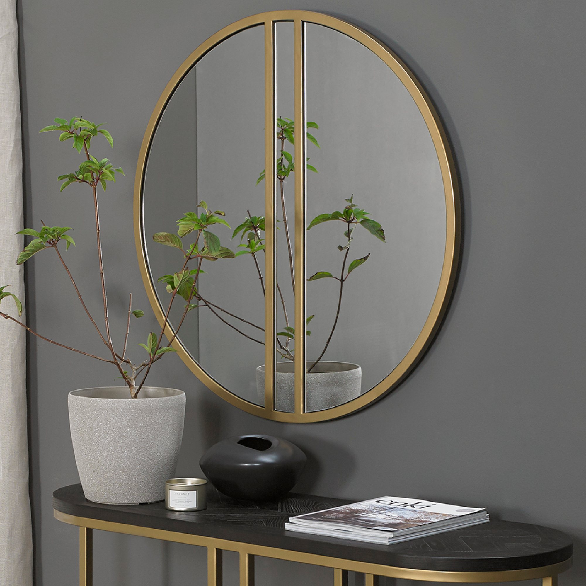 Lloyd Satin Brass Mirror