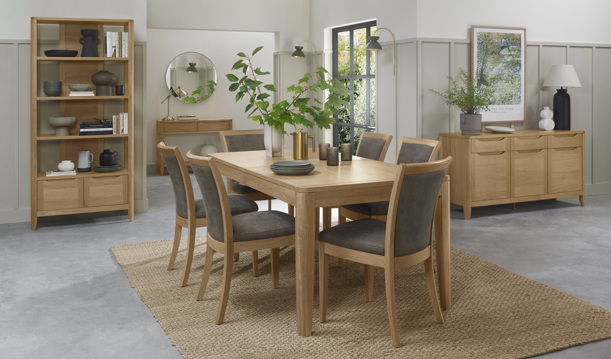 Rushbury - Oak 6-8 Seater Extendable Dining Table
