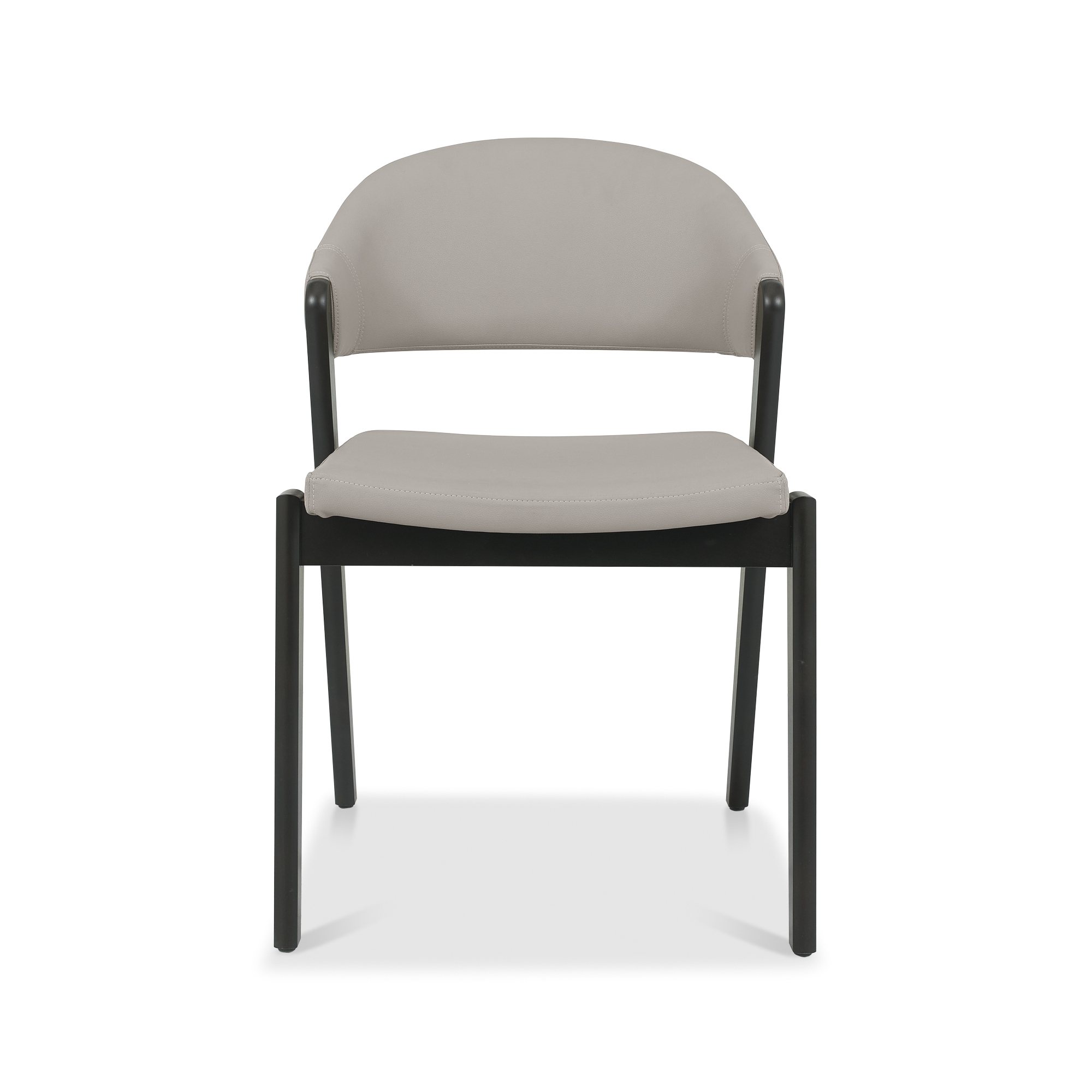 Rosen - Peppercorn Dining Chair in Grey Bonded Leather (Pair)