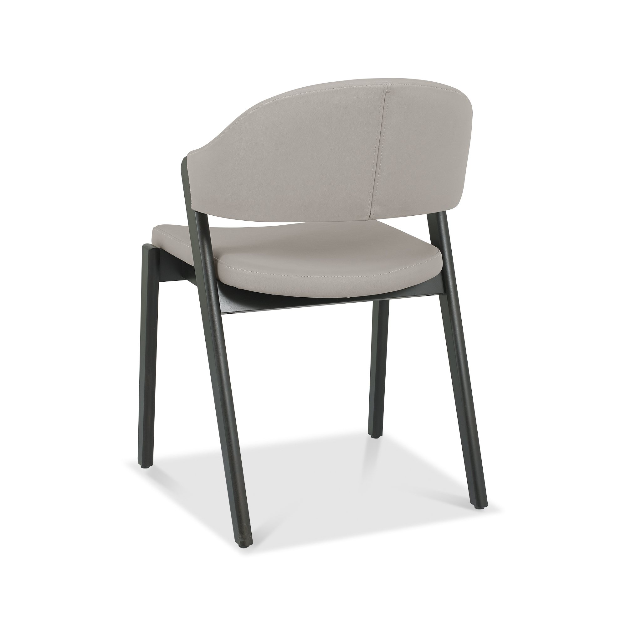 Rosen - Peppercorn Dining Chair in Grey Bonded Leather (Pair)
