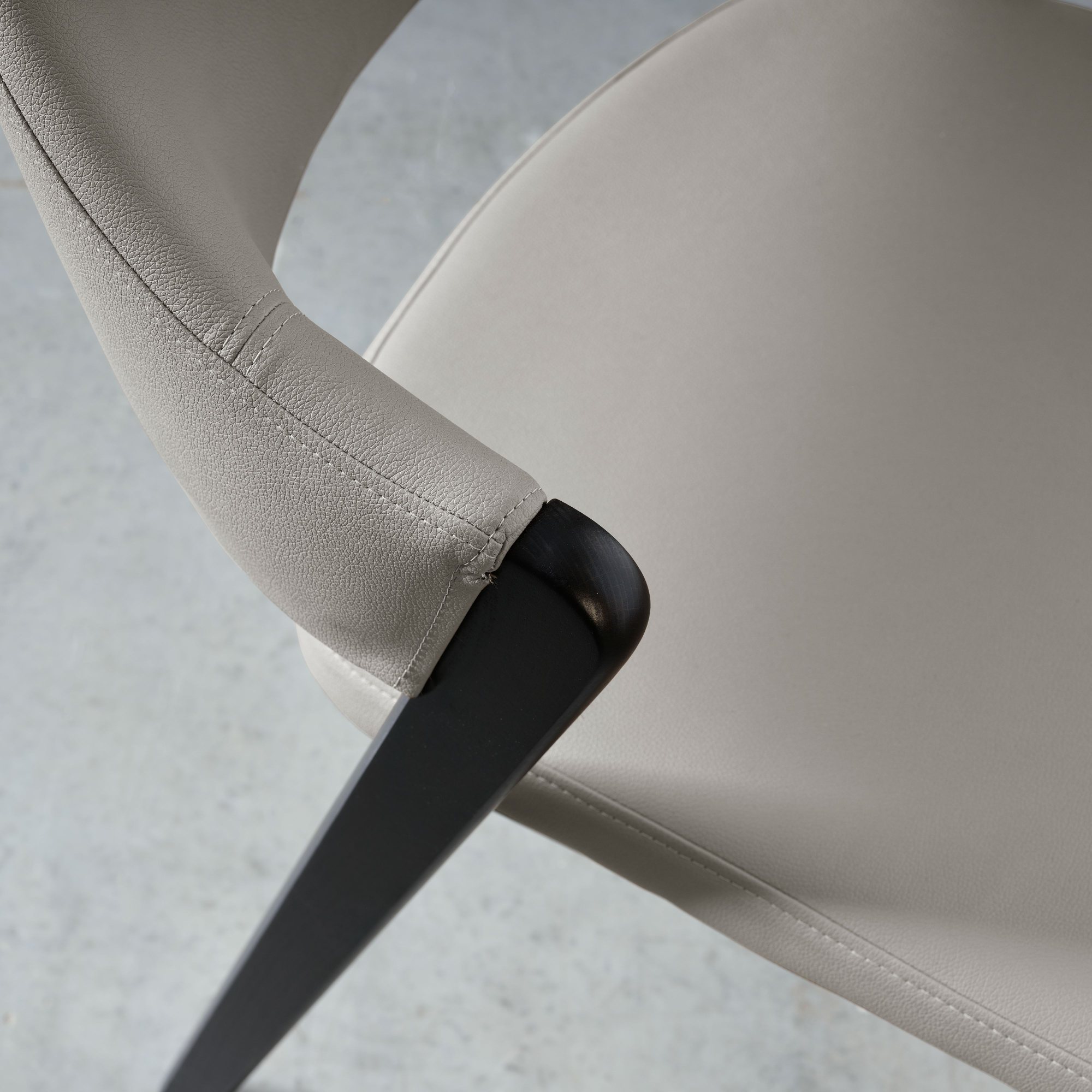 Rosen - Peppercorn Dining Chair in Grey Bonded Leather (Pair)