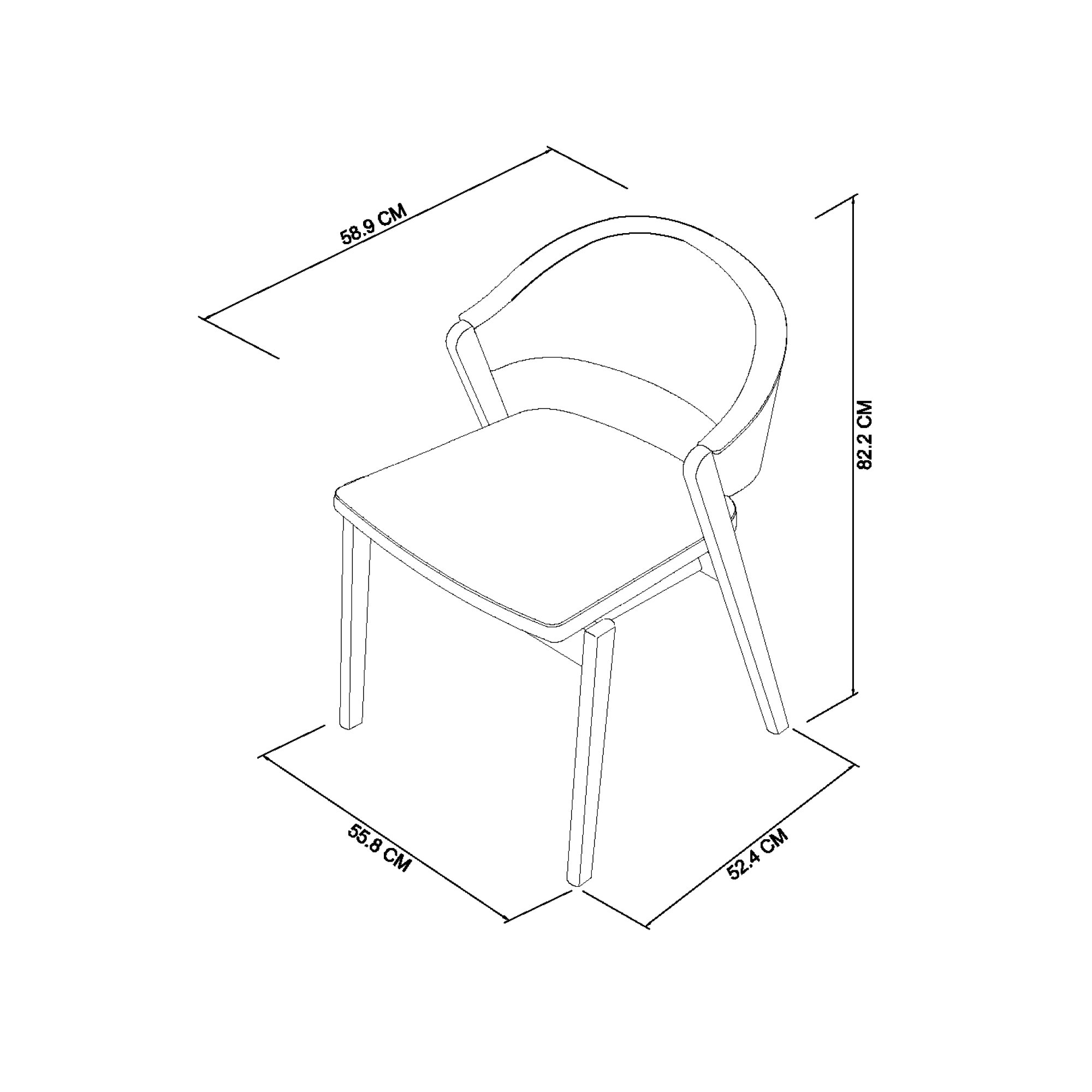 Rosen - Rustic Oak Dining Chair in Ivory Bonded Leather (Pair)