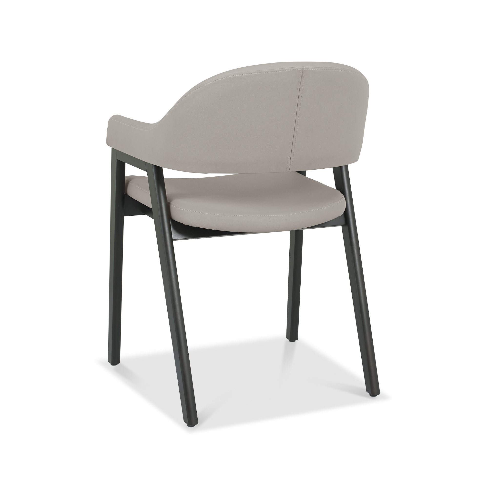 Rosen - Peppercorn Dining Arm Chair in Grey Bonded Leather (Pair)