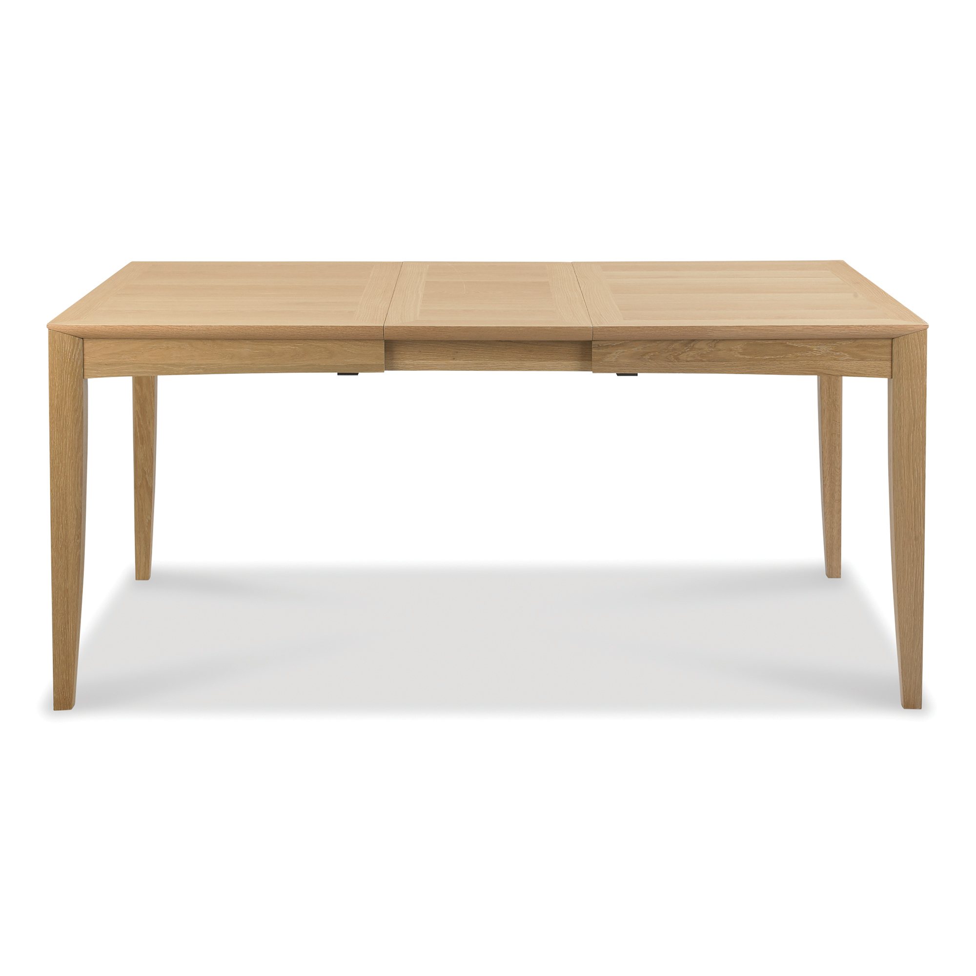 Jasper - Oak 4-6 Seater Extendable Dining Table & 4 Grey Bonded Leather Dining Chairs