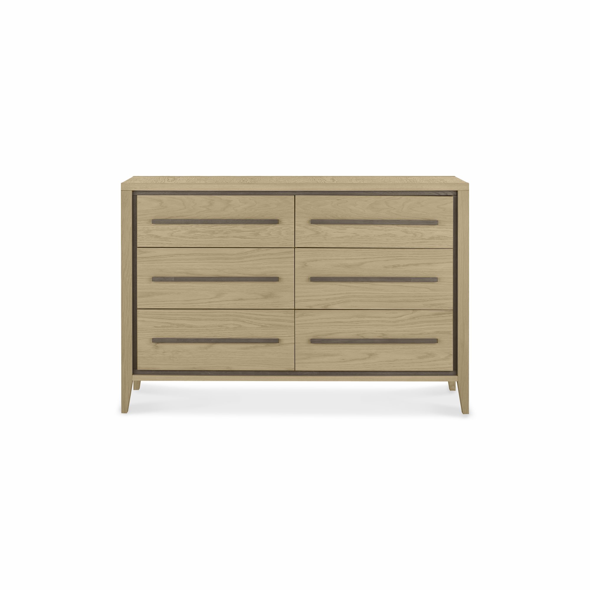 Rimini - Aged Oak 6 Drawer Wide Chest