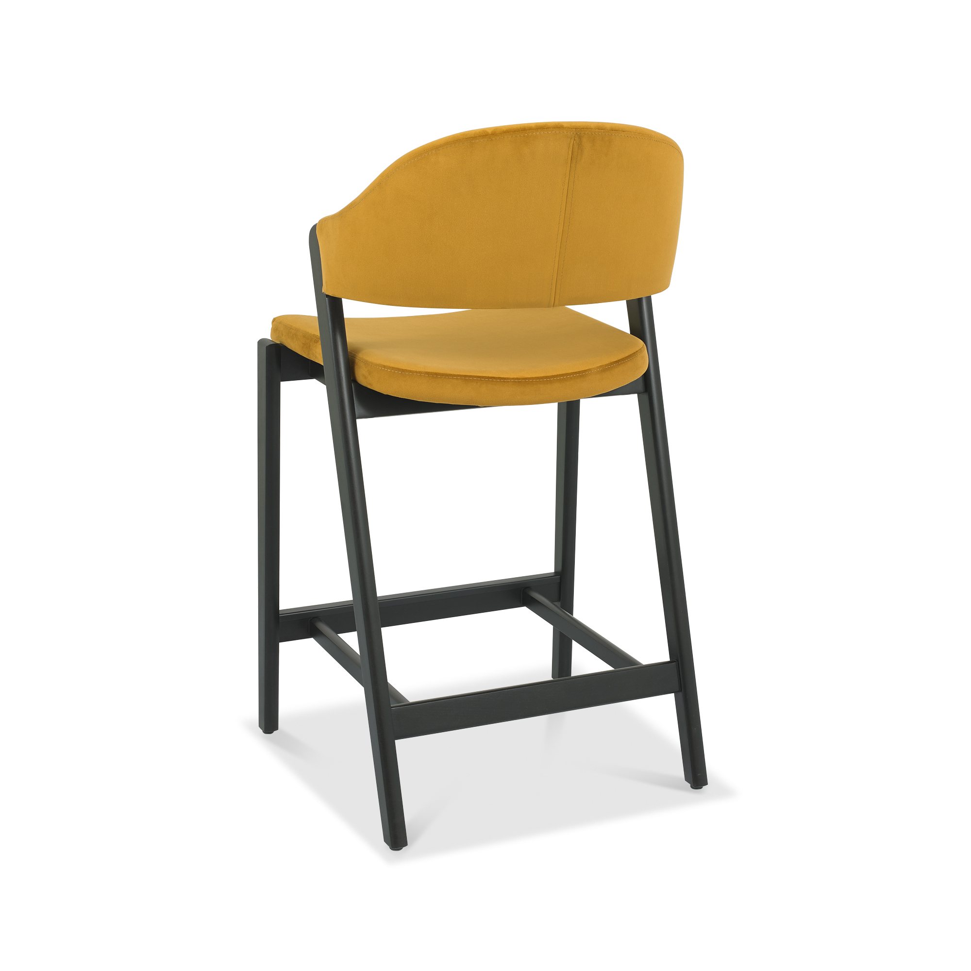 Rosen - Peppercorn Bar Stool in Dark Mustard Velvet