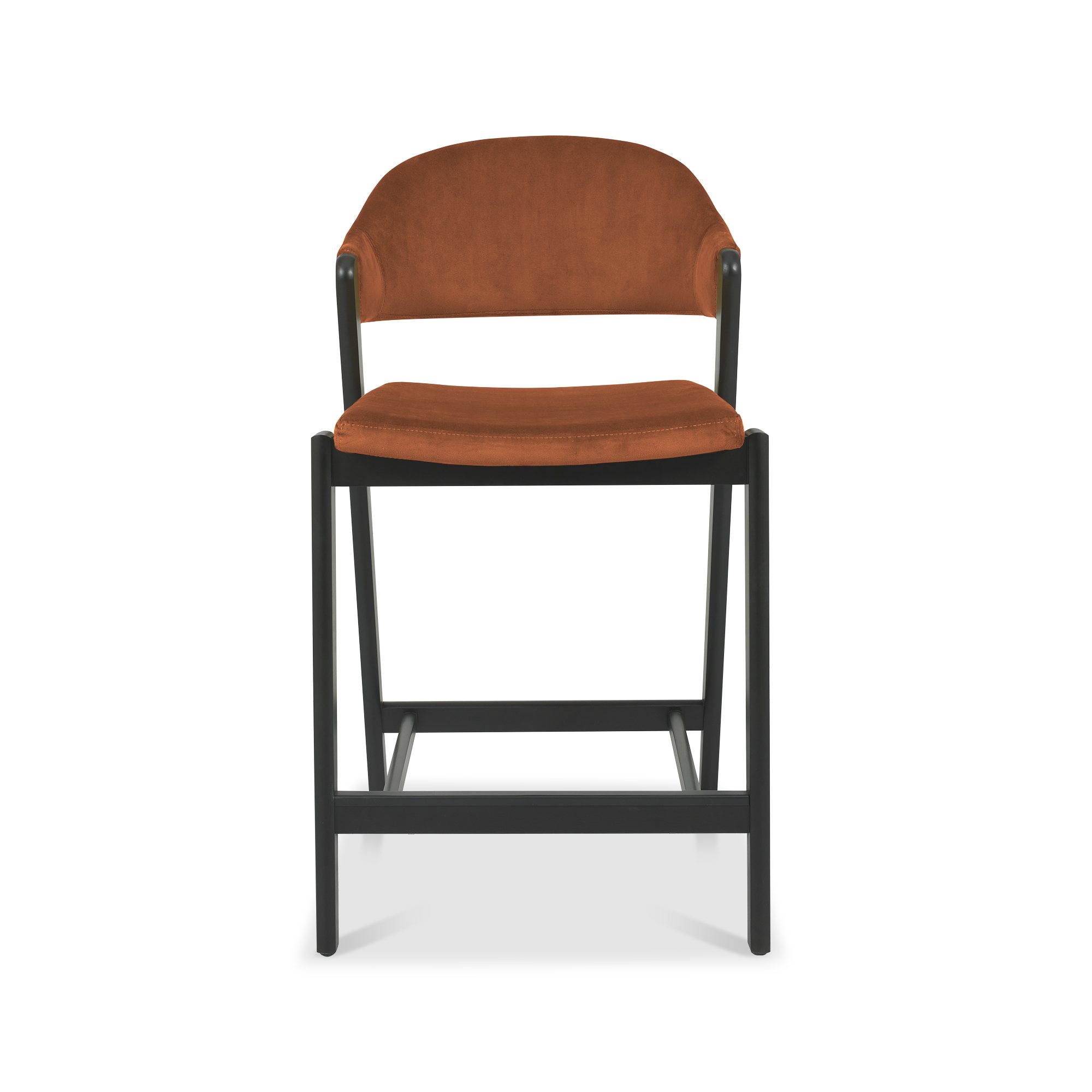 Rosen - Peppercorn Bar Stool in Rust Velvet