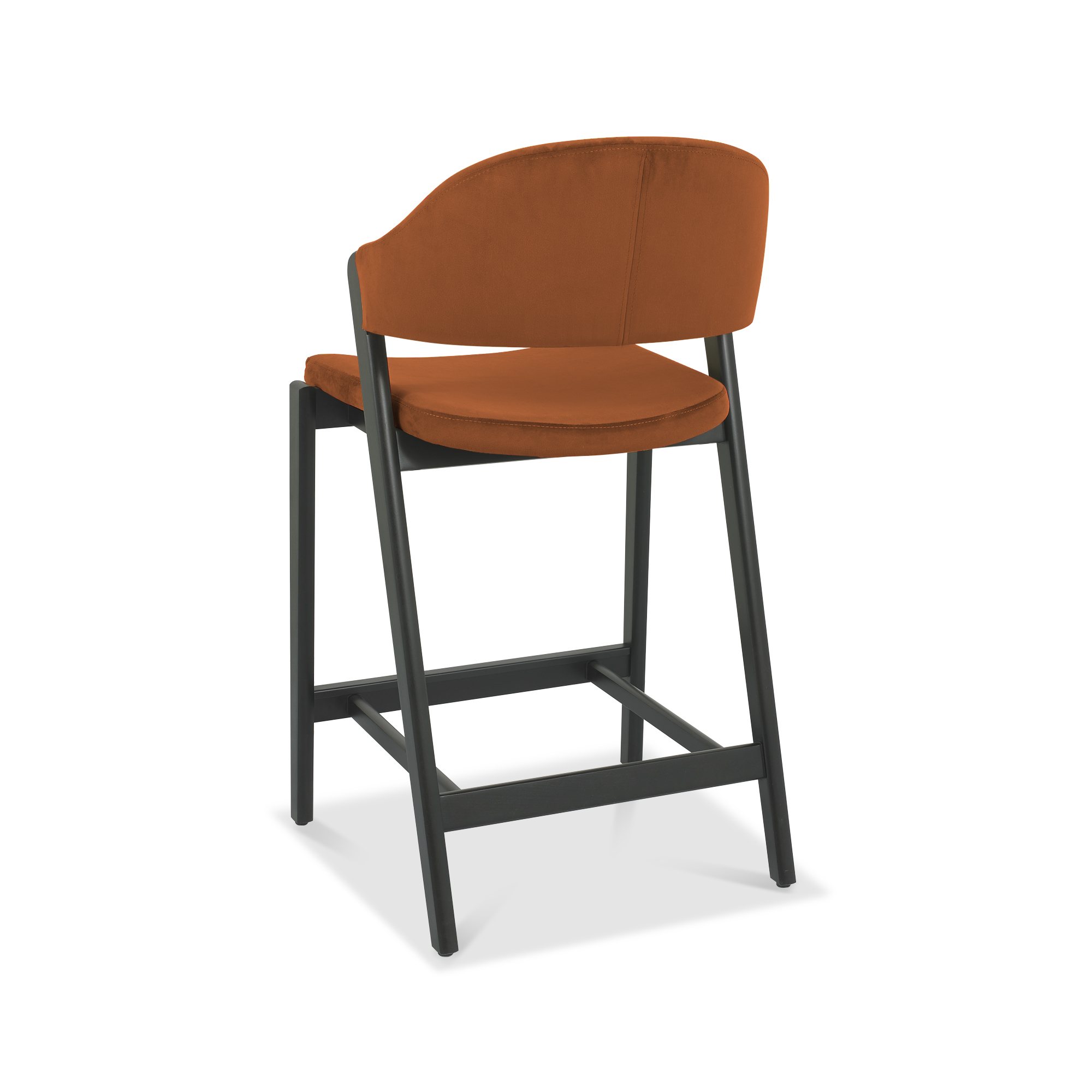 Rosen - Peppercorn Bar Stool in Rust Velvet