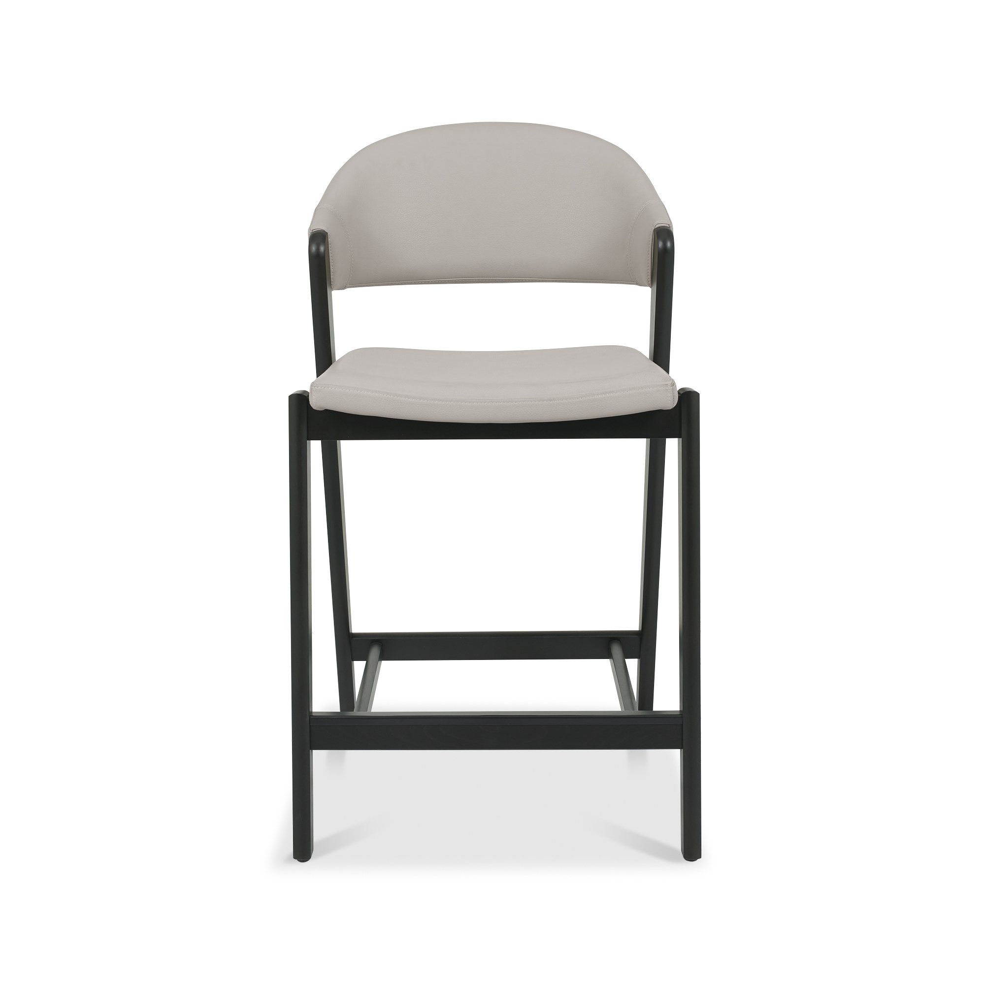 Rosen - Peppercorn Bar Stool in Grey Bonded Leather