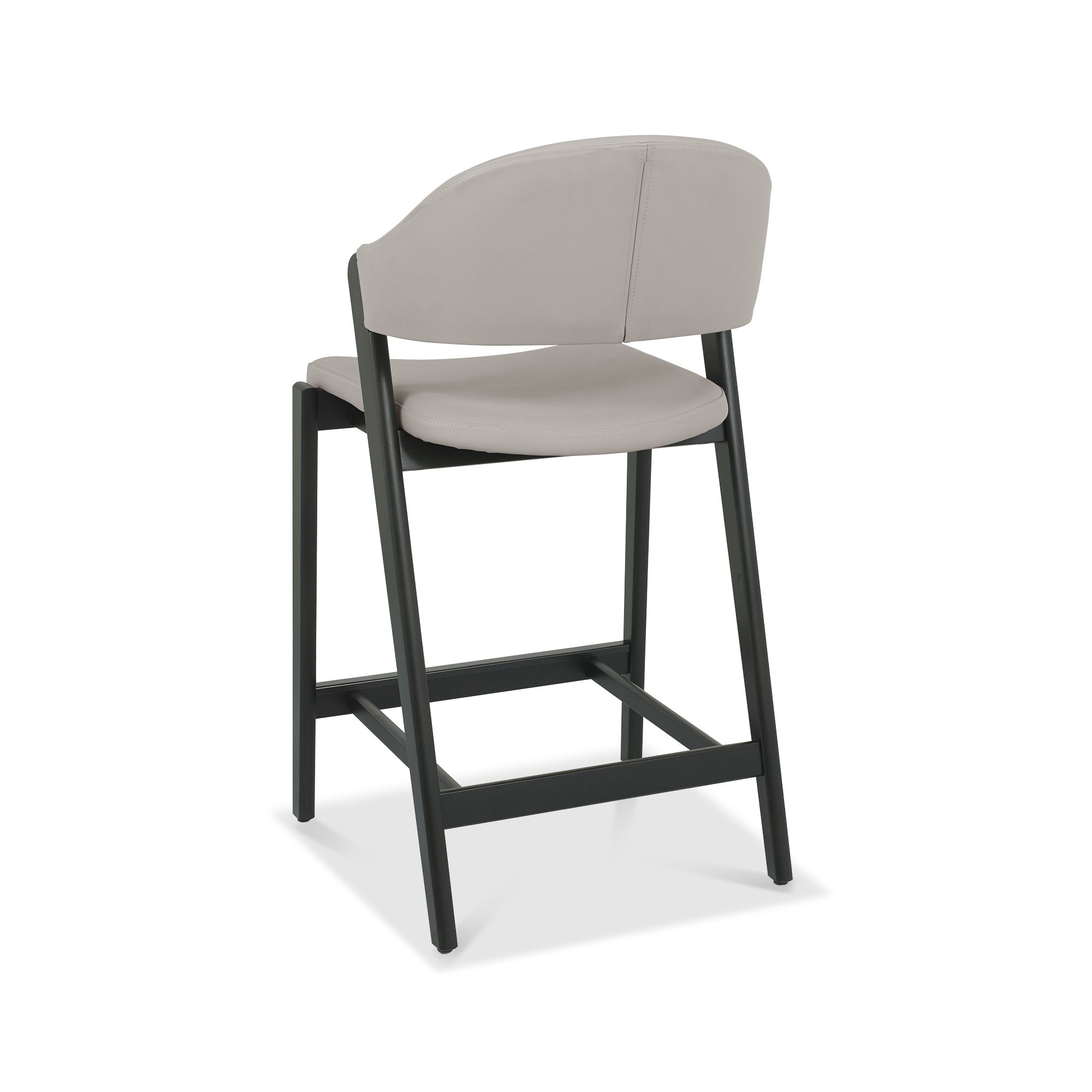 Rosen - Peppercorn Bar Stool in Grey Bonded Leather