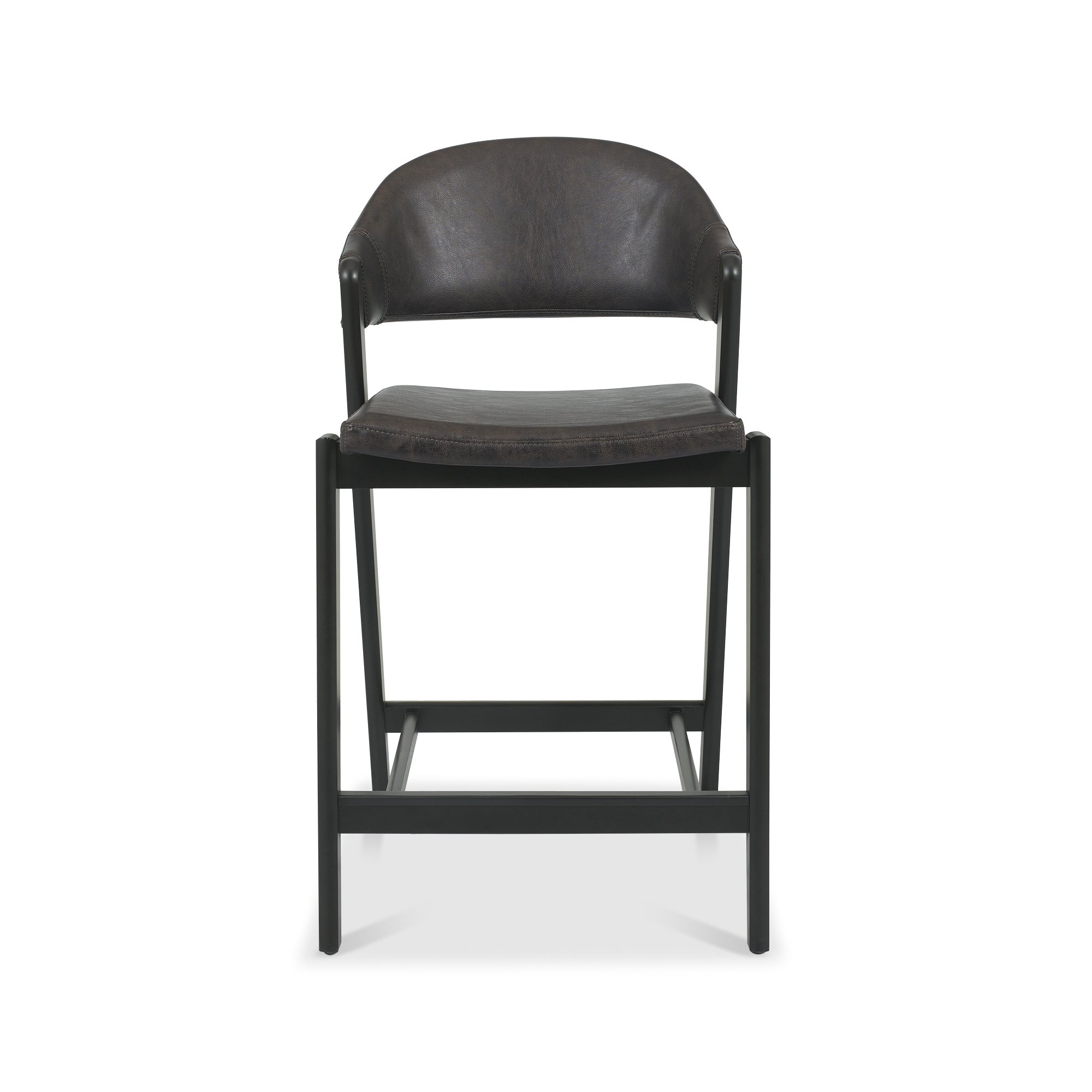 Rosen - Peppercorn Bar Stool in Vintage Brown Bonded Leather